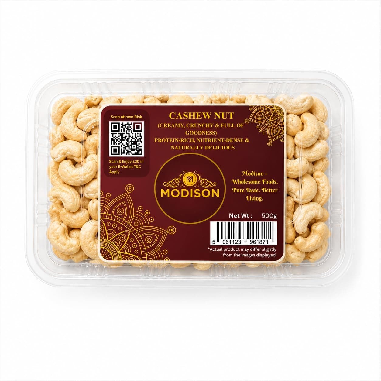 MODISON Cashew Nuts Healthy Snacks Natural Whole Kaju 500g thumbnail 8