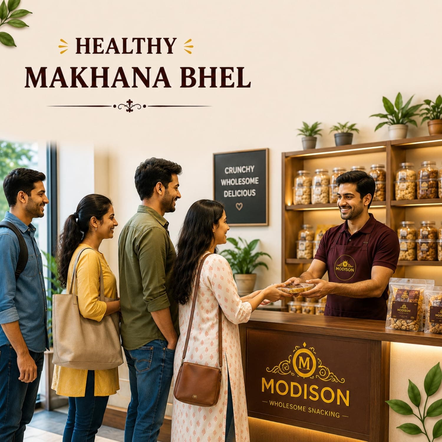 MODISON Makhana Bhel Indian Namkeen Roasted Fox Nuts 180g thumbnail 10