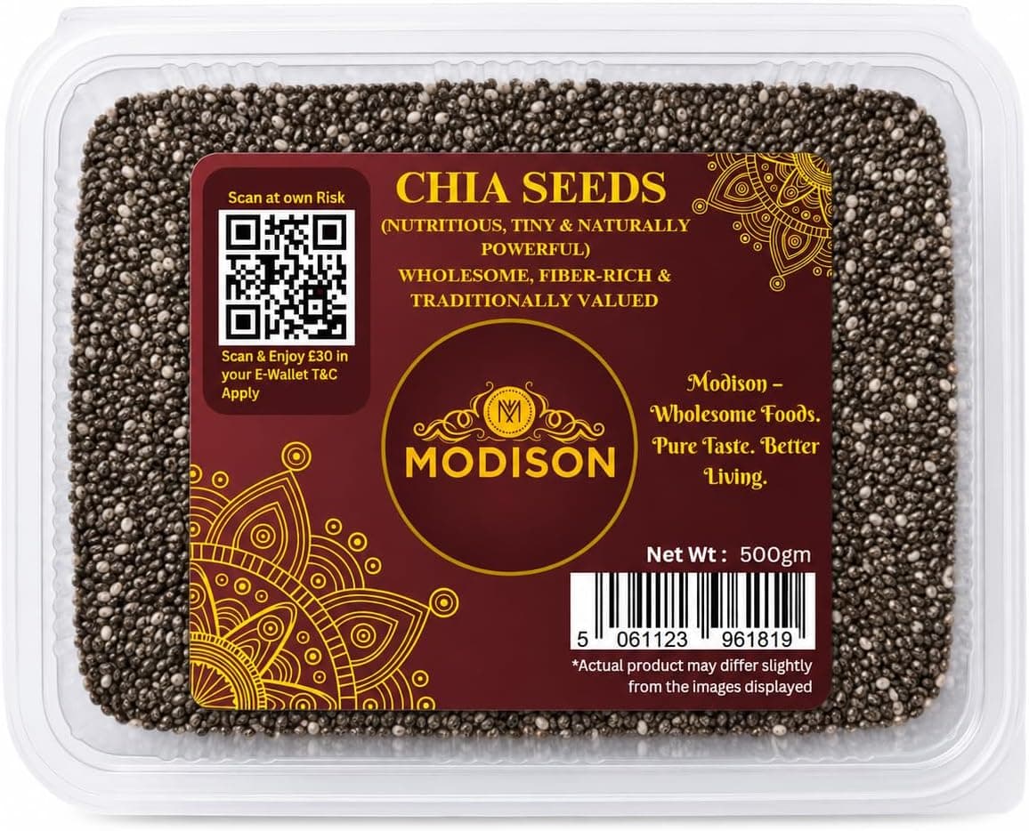 MODISON Chia Seeds Superfoods Natural Breakfast Nutrition 500g thumbnail 8