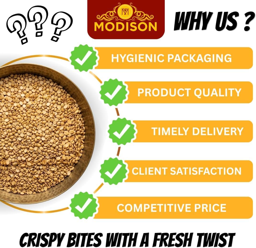 MODISON Coriander Dal Indian Namkeen Crispy Roasted Snack 180g thumbnail 10