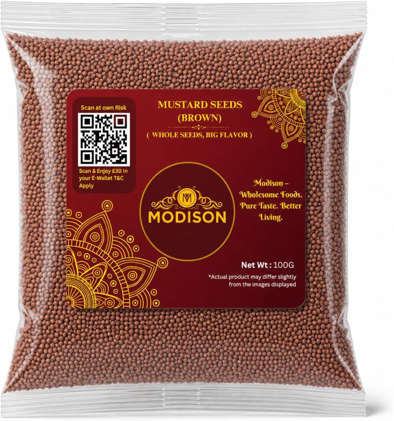 MODISON Mustard Seeds Whole Spice Natural 100g thumbnail 8