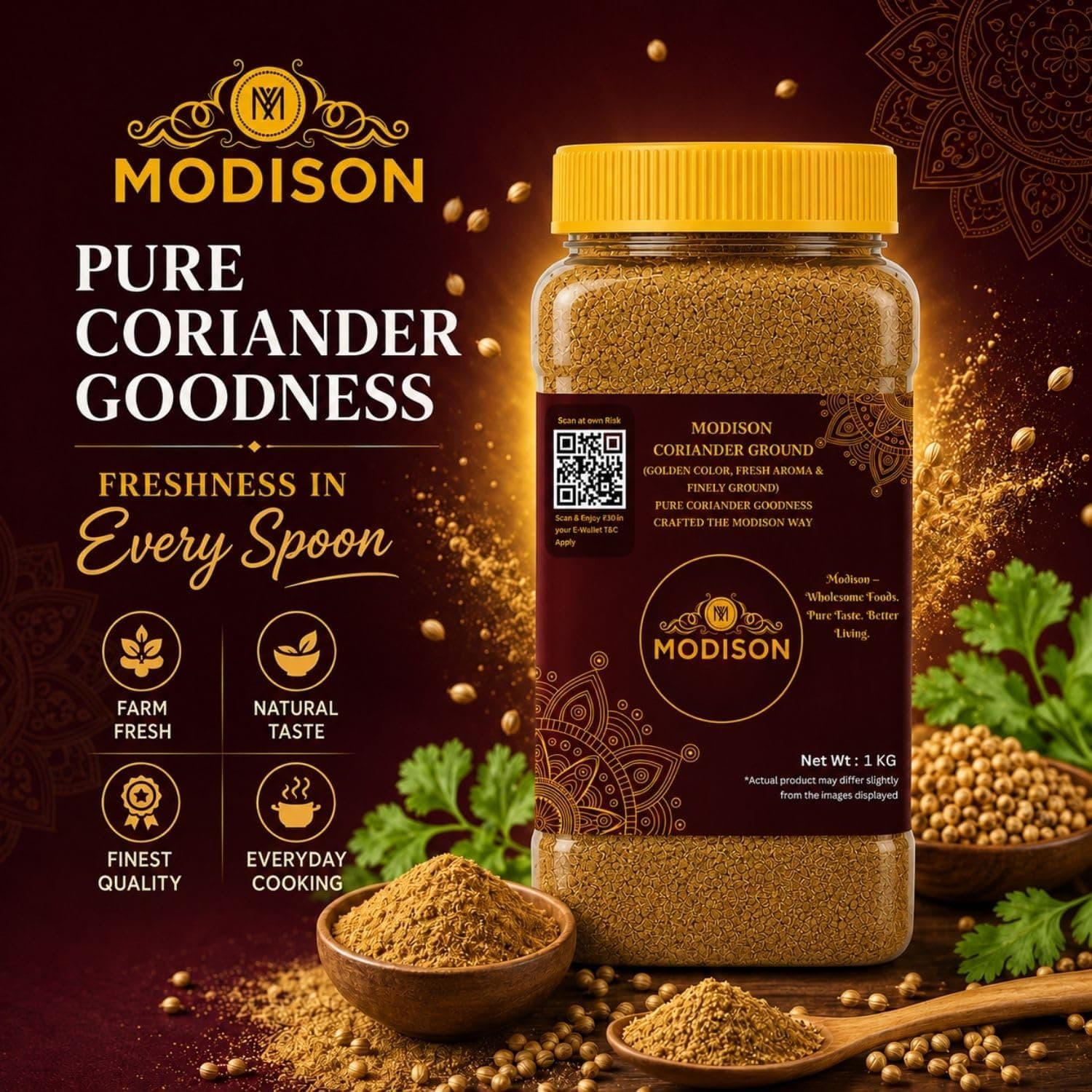 MODISON Coriander Powder Indian Spices Pure Dhania 100g thumbnail 10