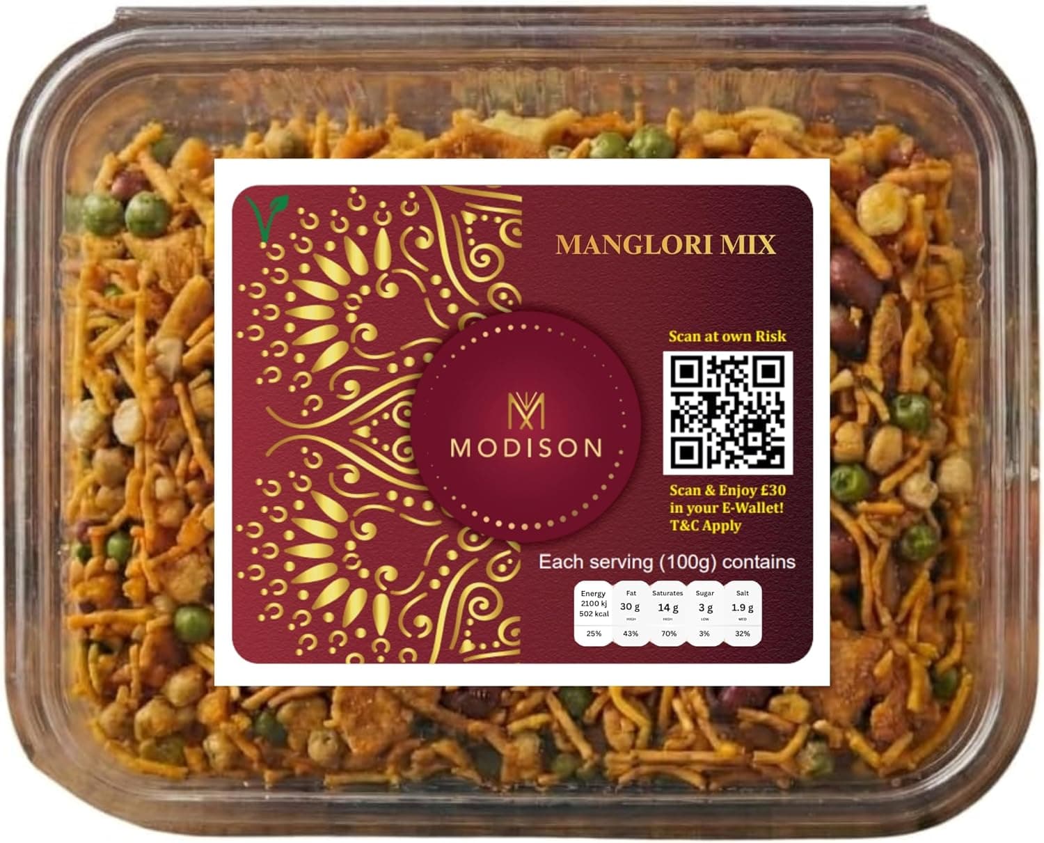 MODISON Manglori Mix Indian Snacks Spicy Crunchy 180g thumbnail 8