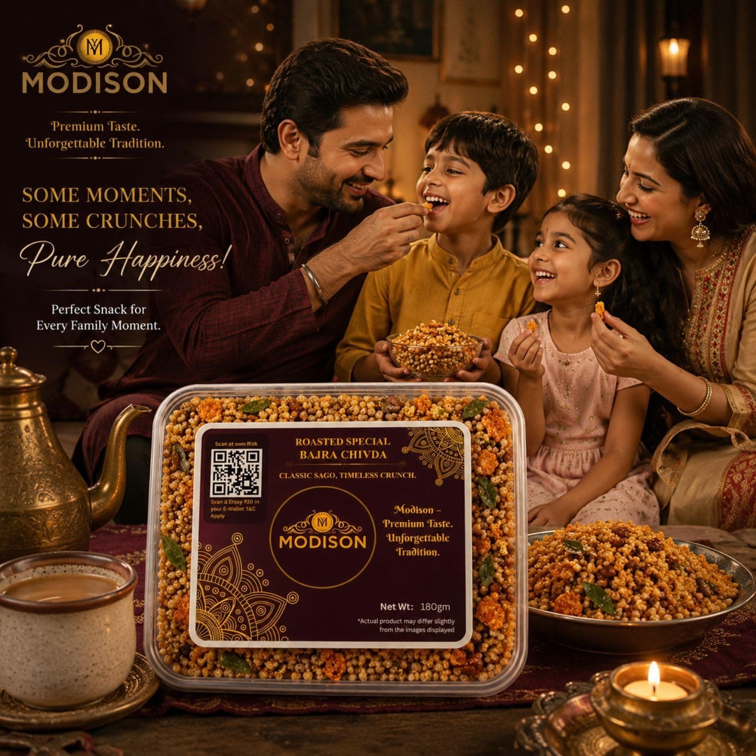 MODISON Roasted Bajra Chivda Indian Namkeen Crunchy Millet 180g thumbnail 11