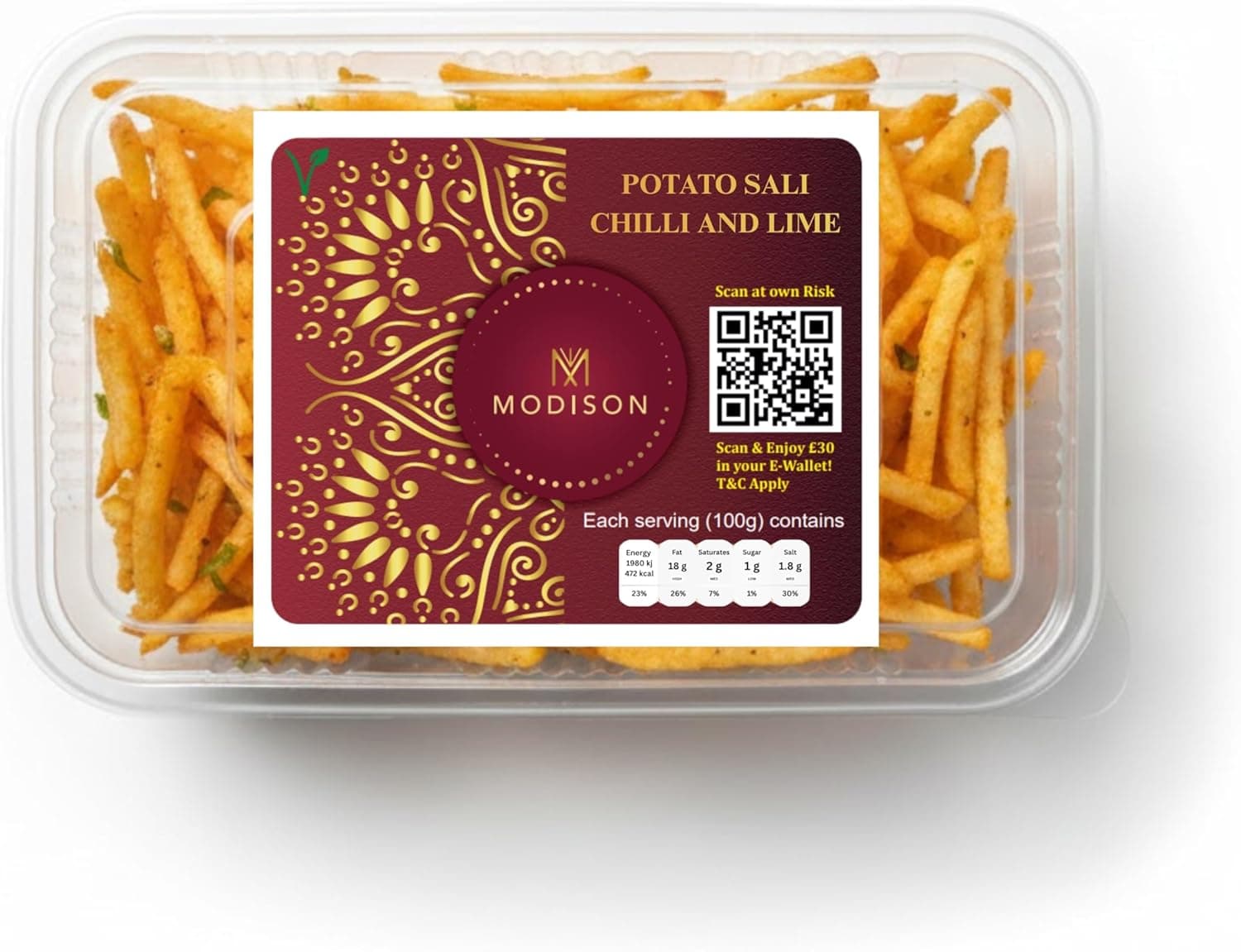 MODISON Potato Sali Masala Indian Snacks Crunchy Aloo Lachha 180g thumbnail 8