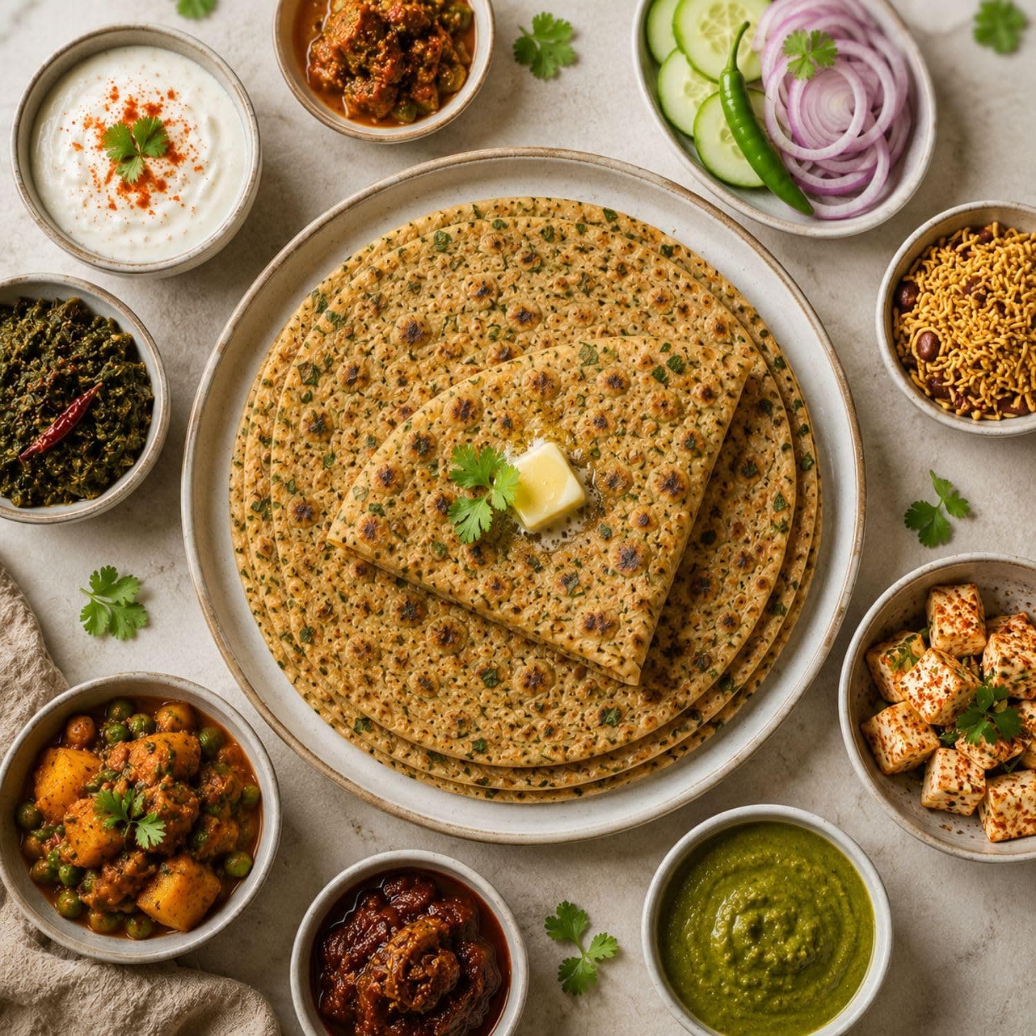 MODISON Fenugreek Paratha Traditional Indian Flatbread Frozen 360g thumbnail 12