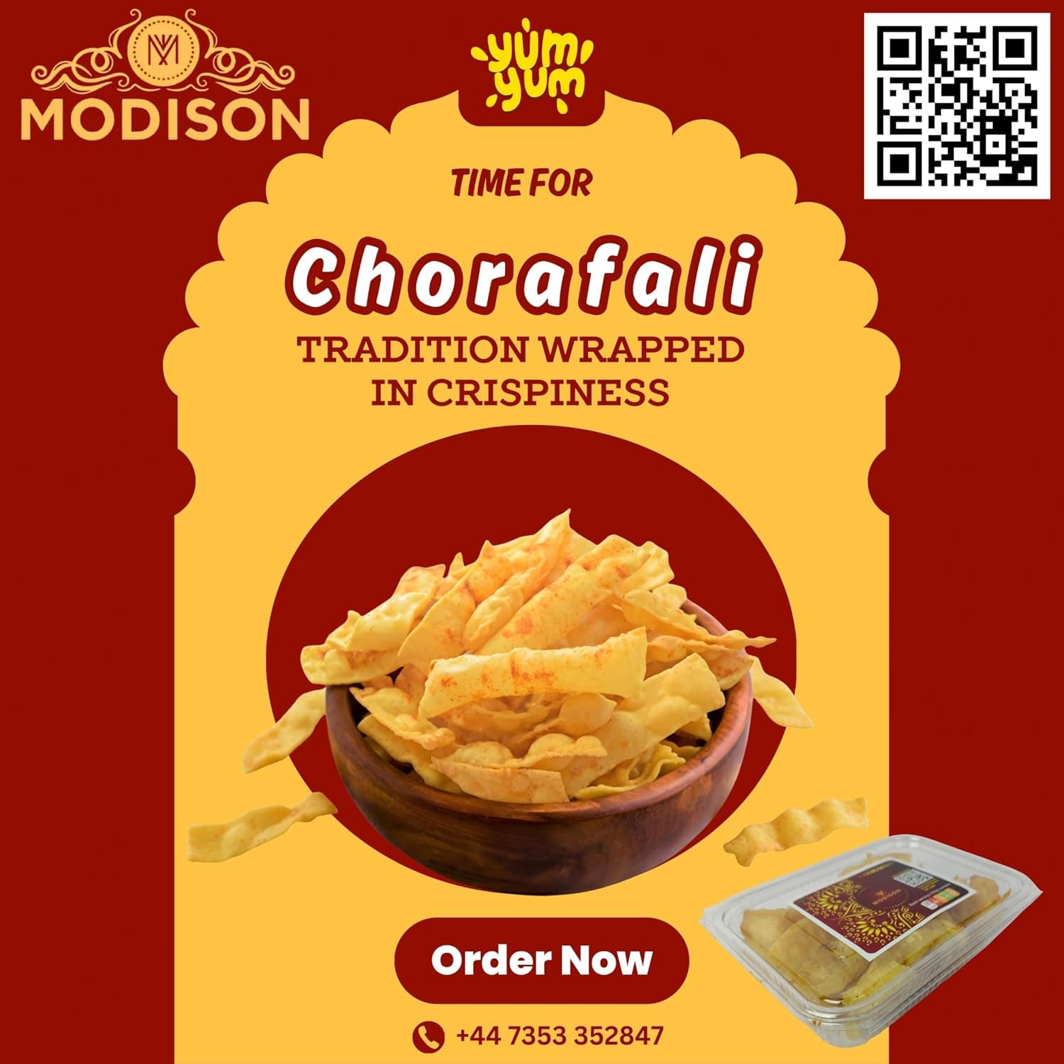 MODISON Chorafali Crispy & Authentic Gujarati Snack 180g thumbnail 12