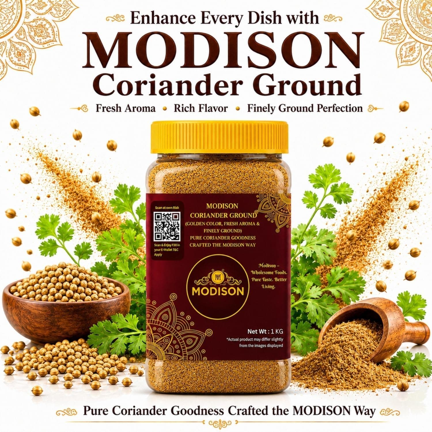 MODISON Coriander Ground Powder Indian Spices Pure Dhania 1KG thumbnail 11