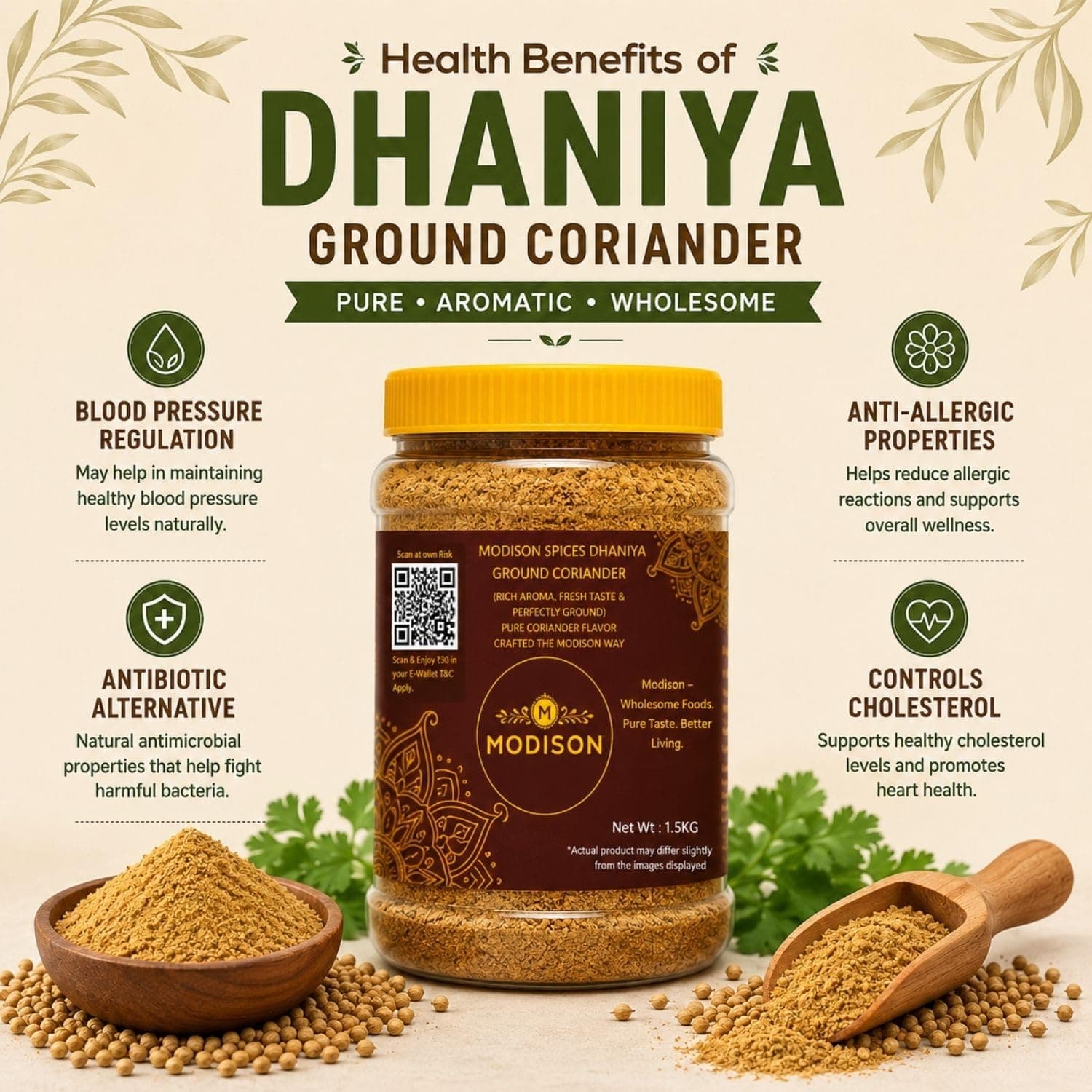 MODISON Coriander Powder Indian Spices Pure Dhania 400g thumbnail 9