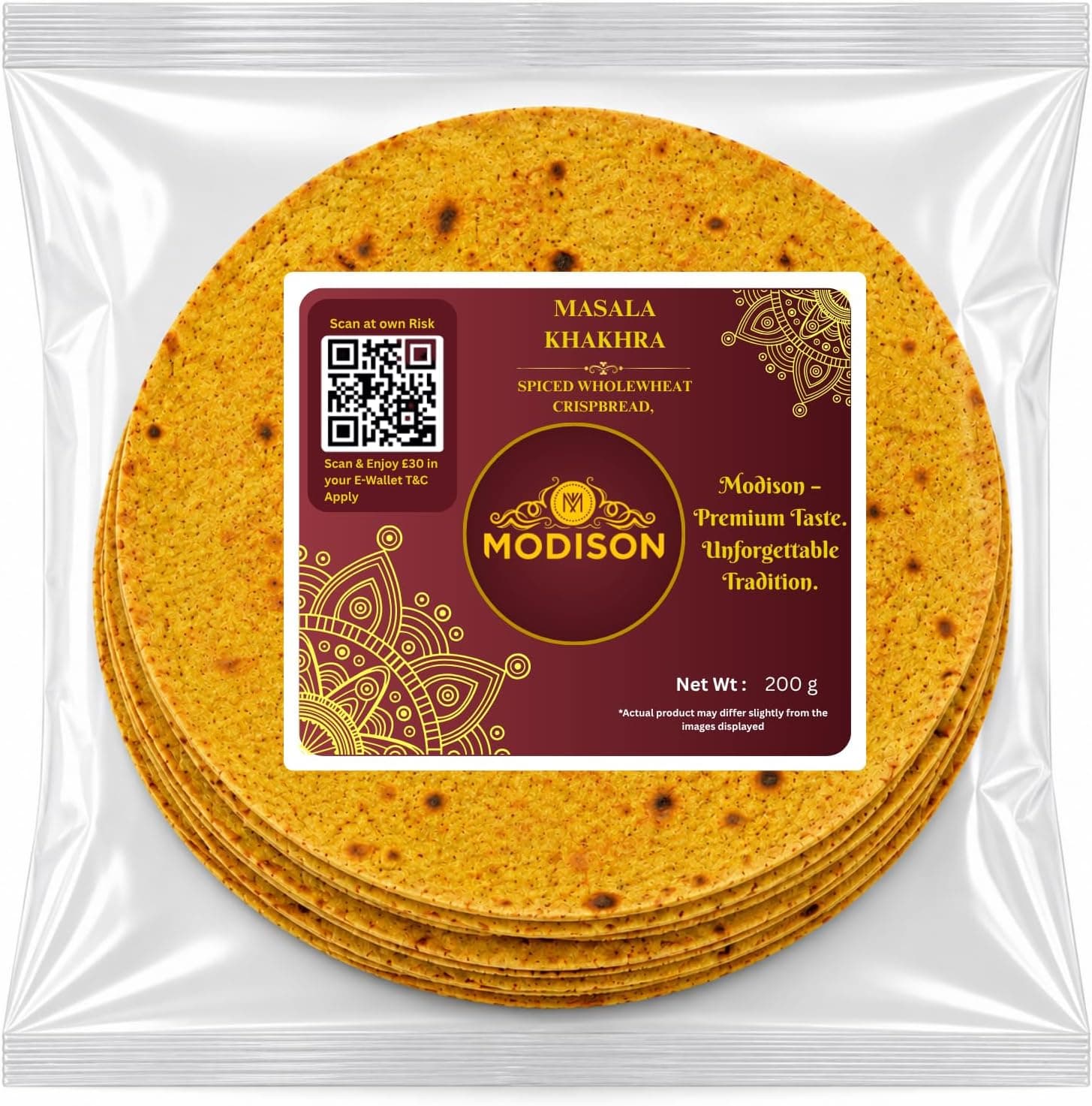 MODISON Masala Khakhra Spiced Whole Wheat Crispbread 200g thumbnail 8