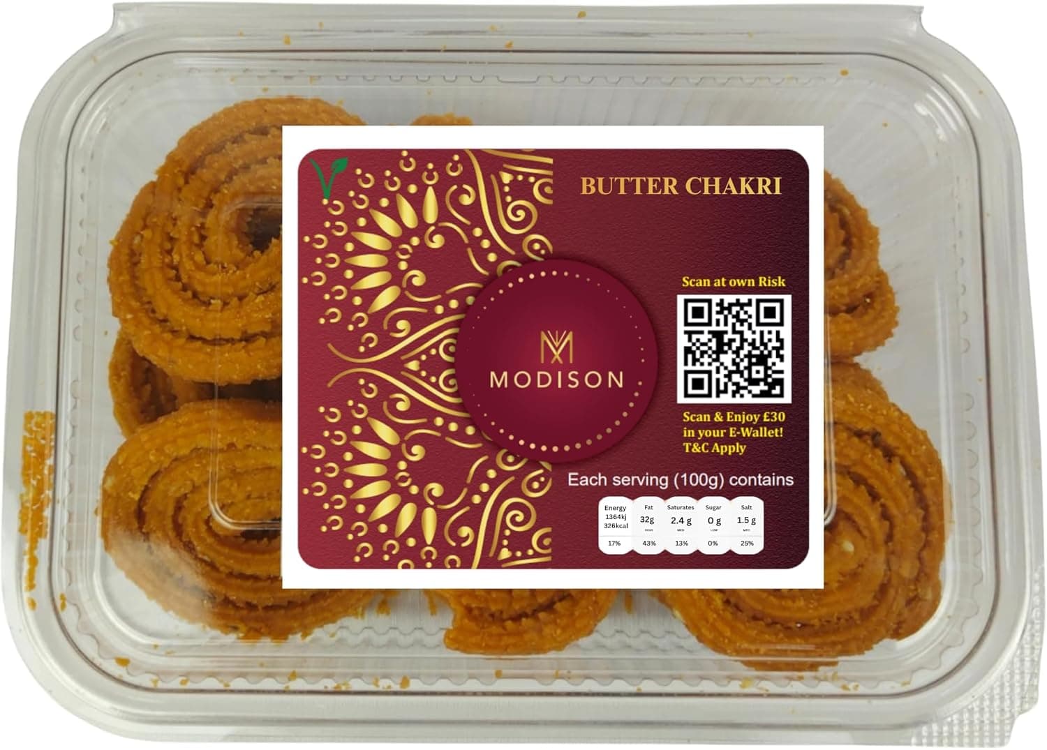 MODISON Butter Chakri Indian Snacks Crispy Gujarati 180g thumbnail 8