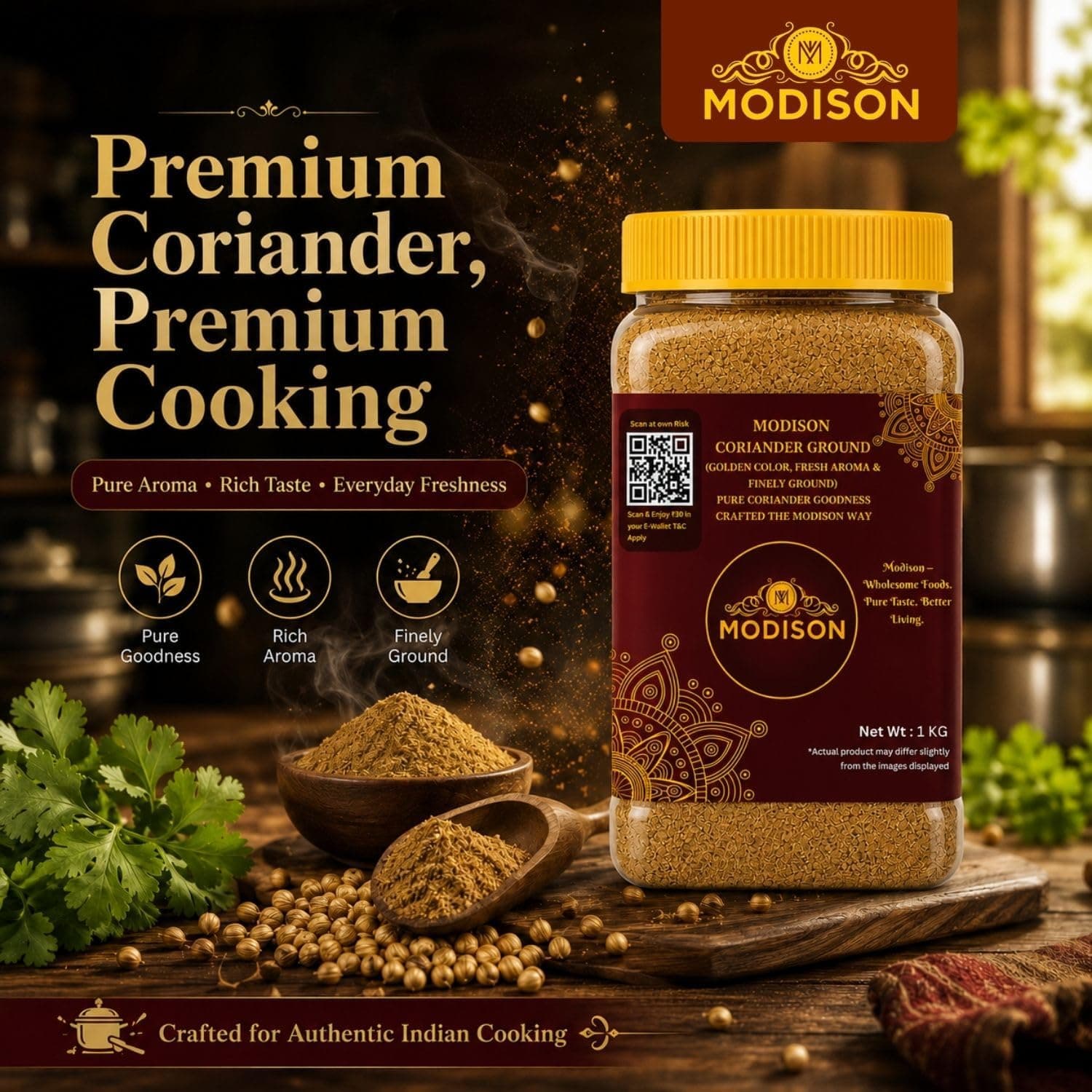 MODISON Coriander Ground Powder Indian Spices Pure Dhania 1KG thumbnail 12