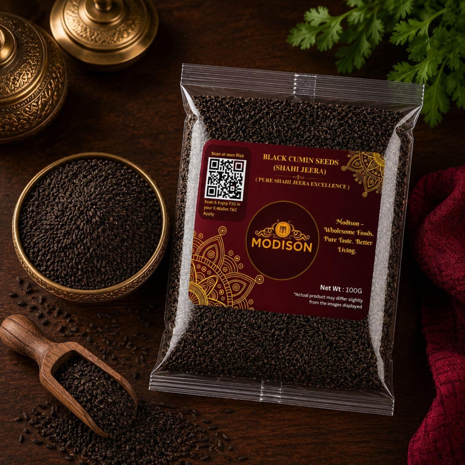 MODISON Shahi Jeera Black Cumin Seeds Whole Spice Natural 100g thumbnail 12