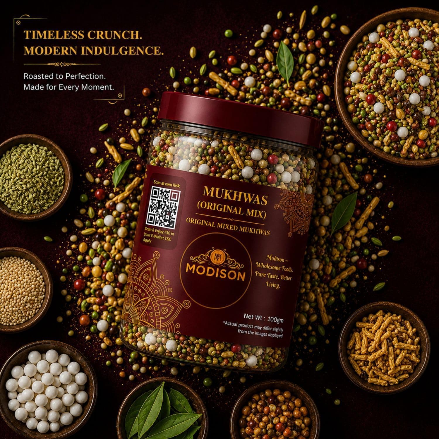 MODISON Original Mix Indian Mouth Freshener Crunchy Saunf 100g thumbnail 11
