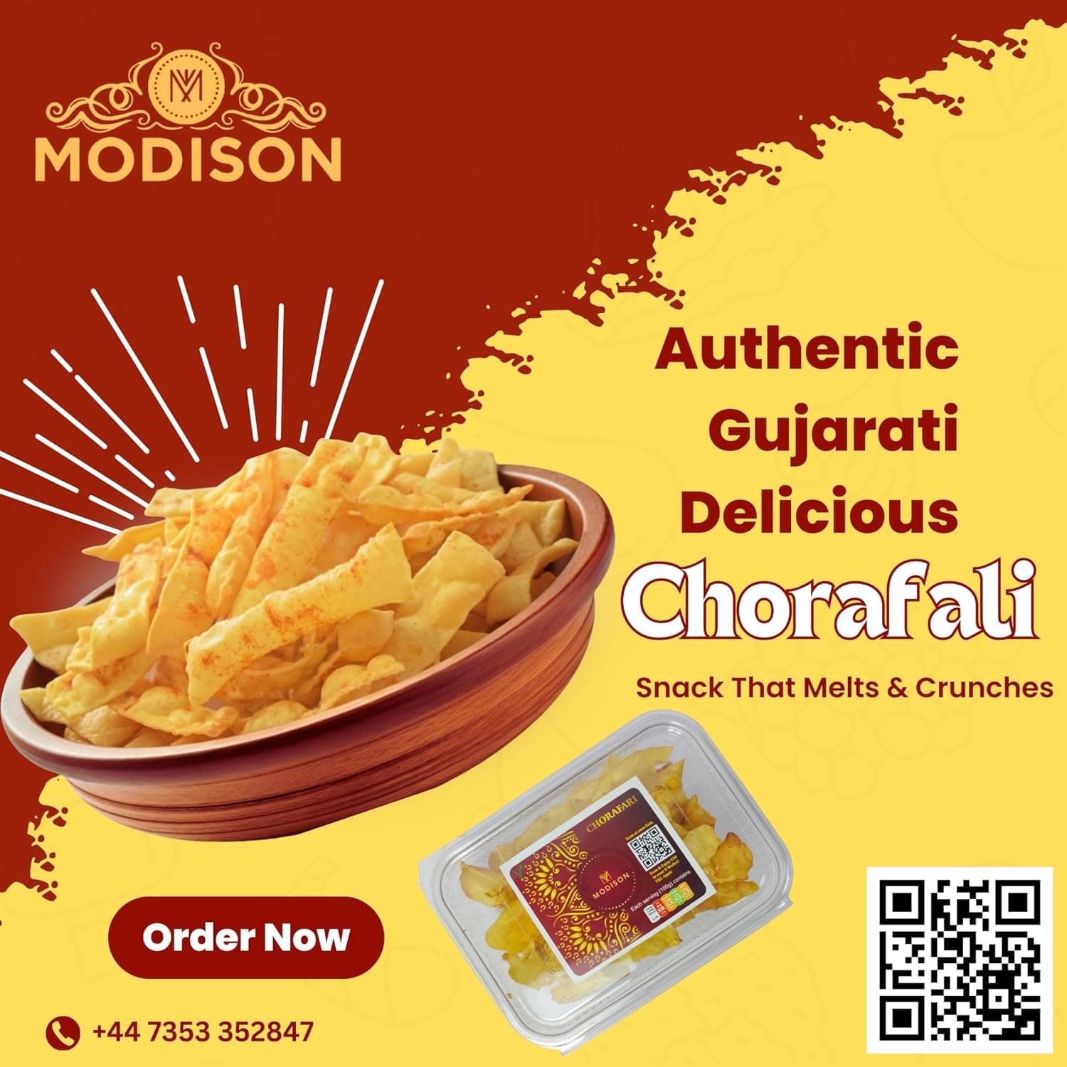 MODISON Chorafali Crispy & Authentic Gujarati Snack 180g thumbnail 9