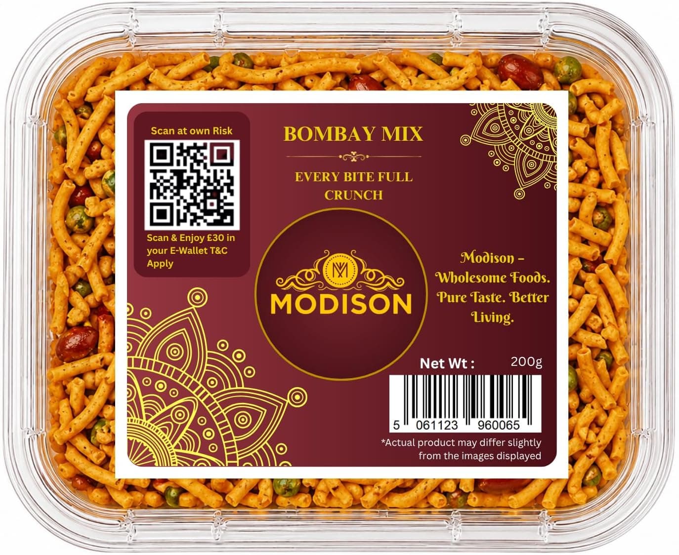 MODISON Bombay Mix Indian Namkeen Snack Traditional Savoury 200g thumbnail 8