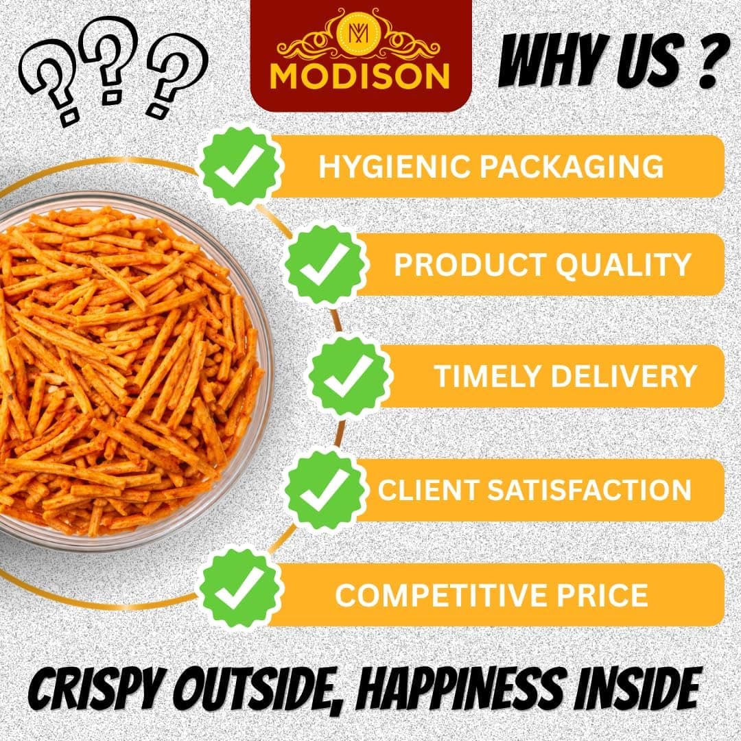 MODISON Spicy Finger Chips Indian Snacks Potato Crisps 180g thumbnail 9