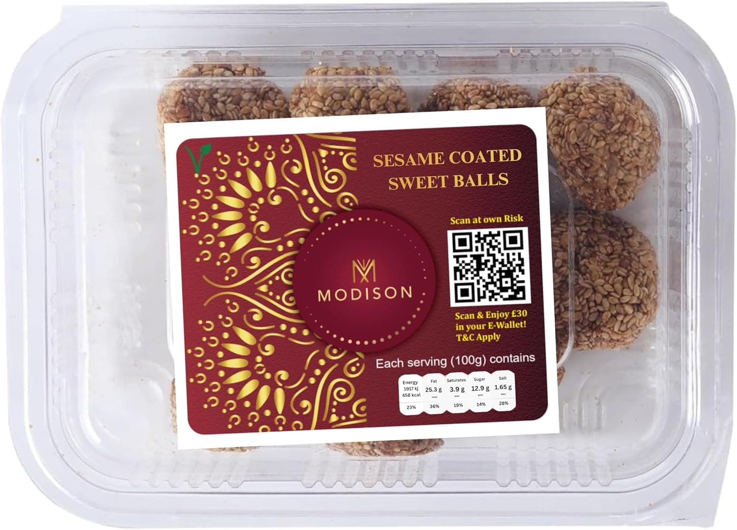 MODISON Til Laddu Indian Sweets Sesame Sweet Balls 180g thumbnail 8