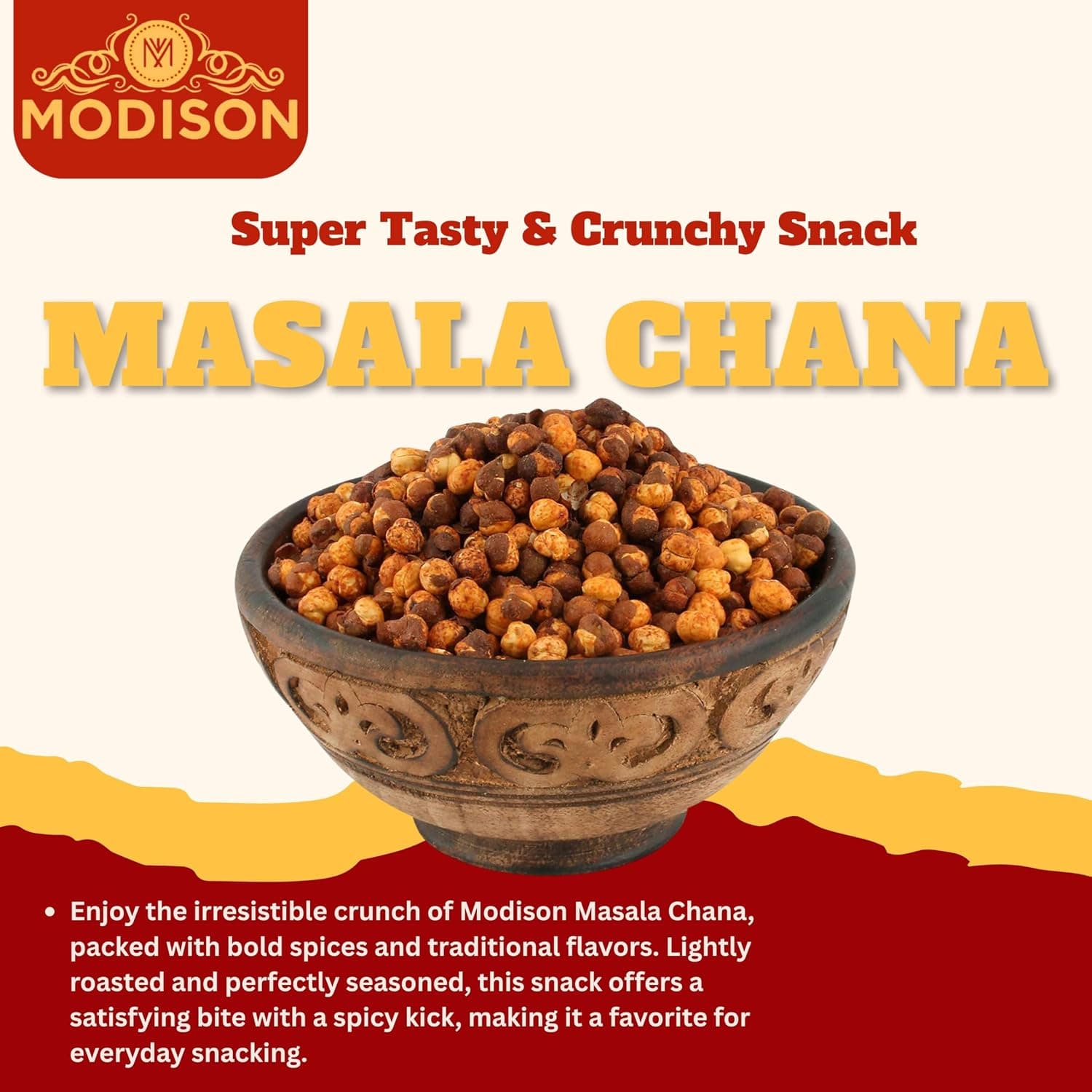 MODISON Masala Chana Healthy Snacks Roasted Chickpeas 180g thumbnail 11