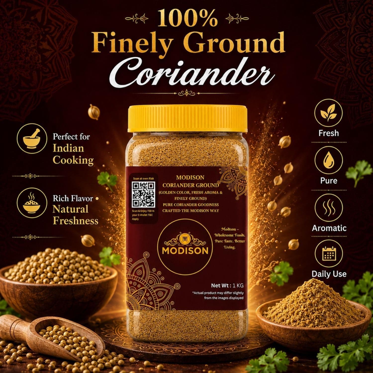 MODISON Coriander Powder Indian Spices Pure Dhania 100g thumbnail 11