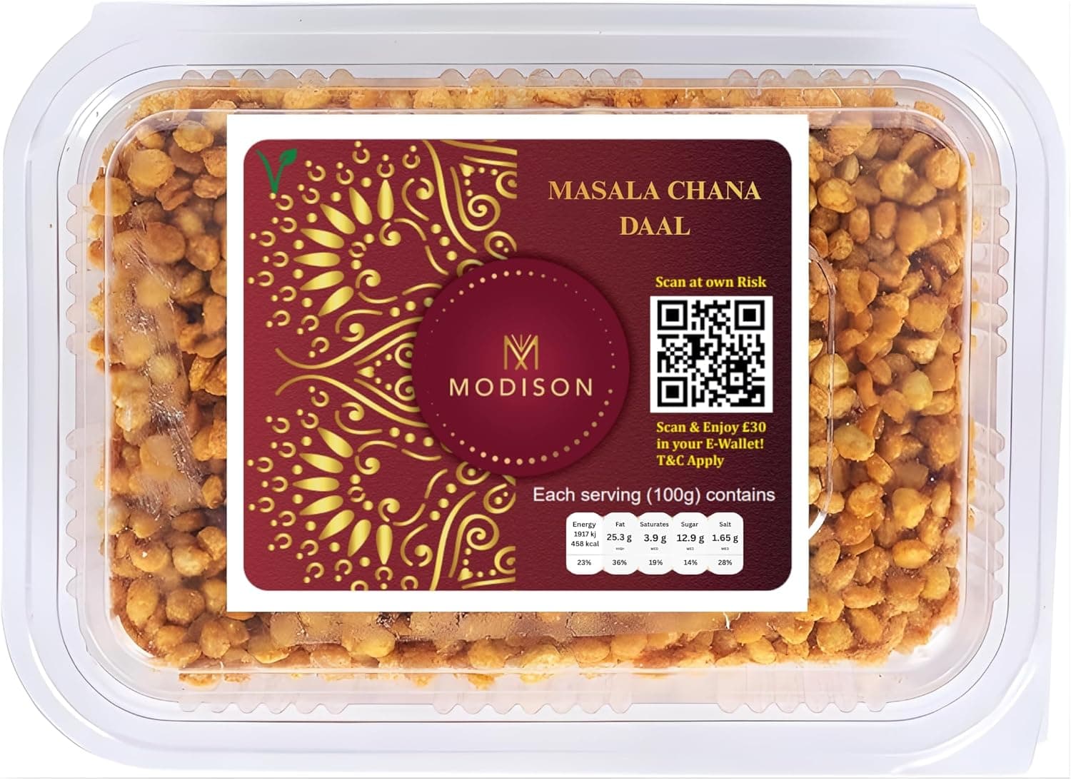 MODISON Masala Chana Dal Healthy Snacks Spiced Chickpeas 180g thumbnail 8