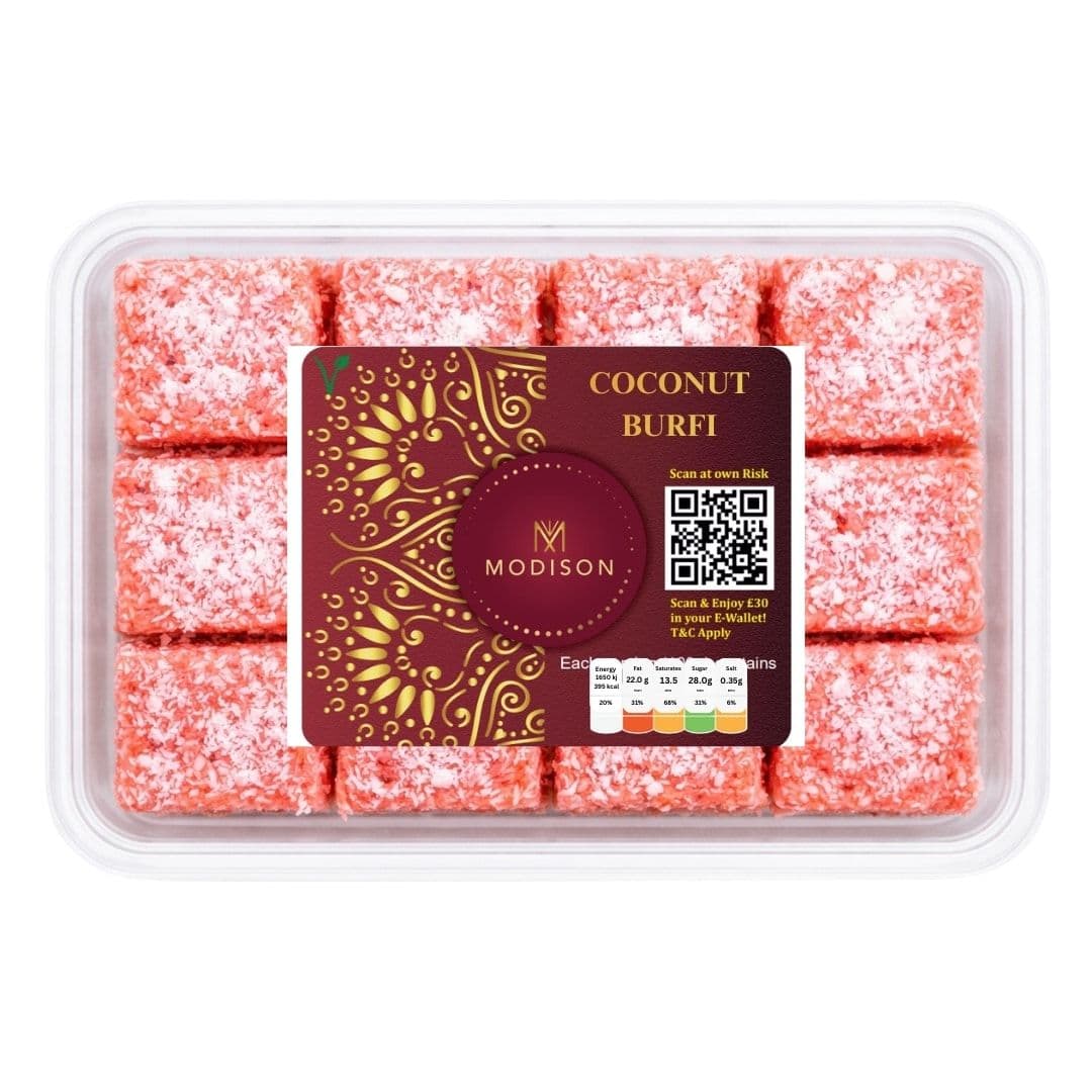 COCONUT BARFI - 12 PCS