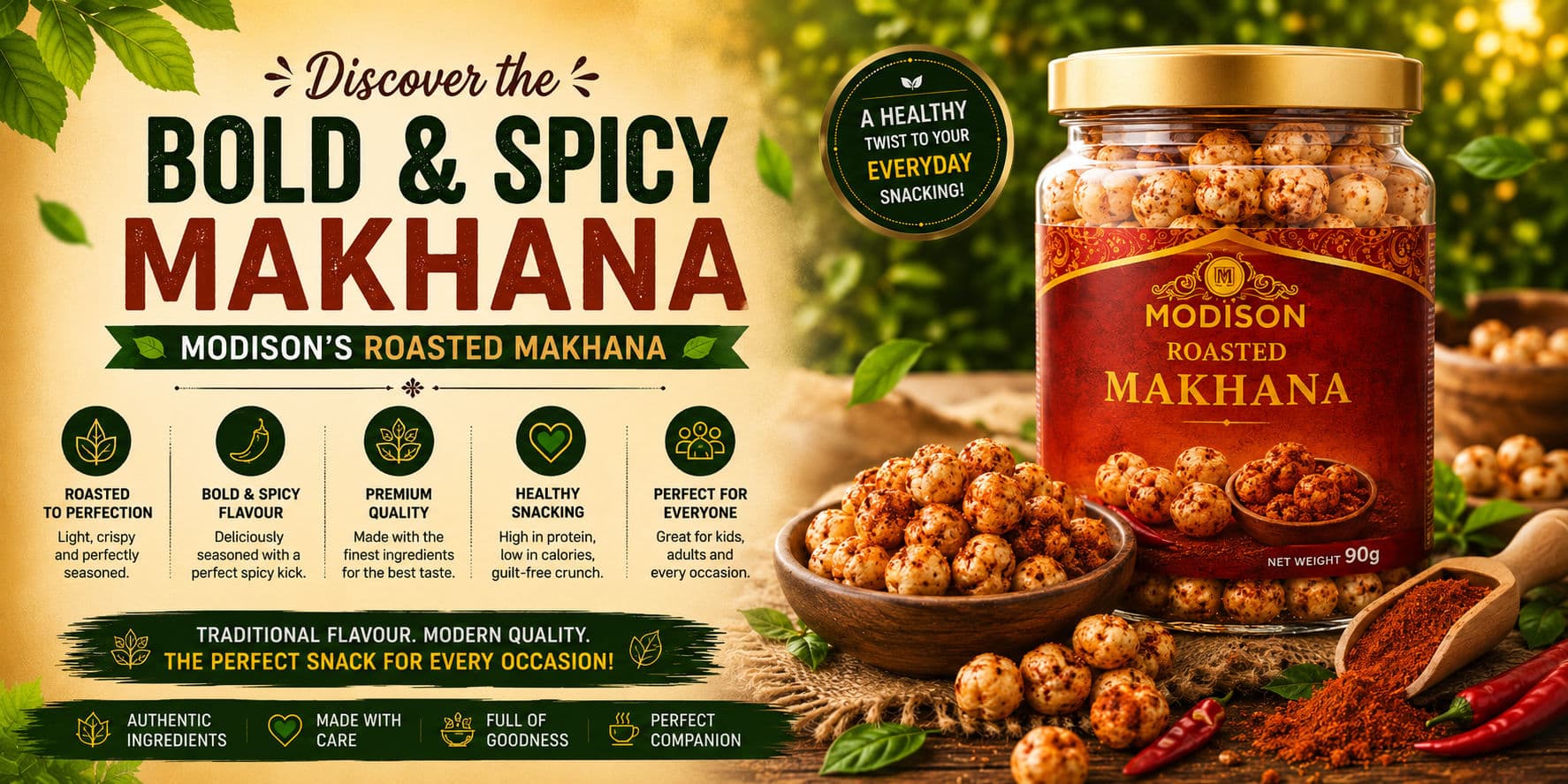 Explore Modison's Delicious Roasted Makhana Flavours