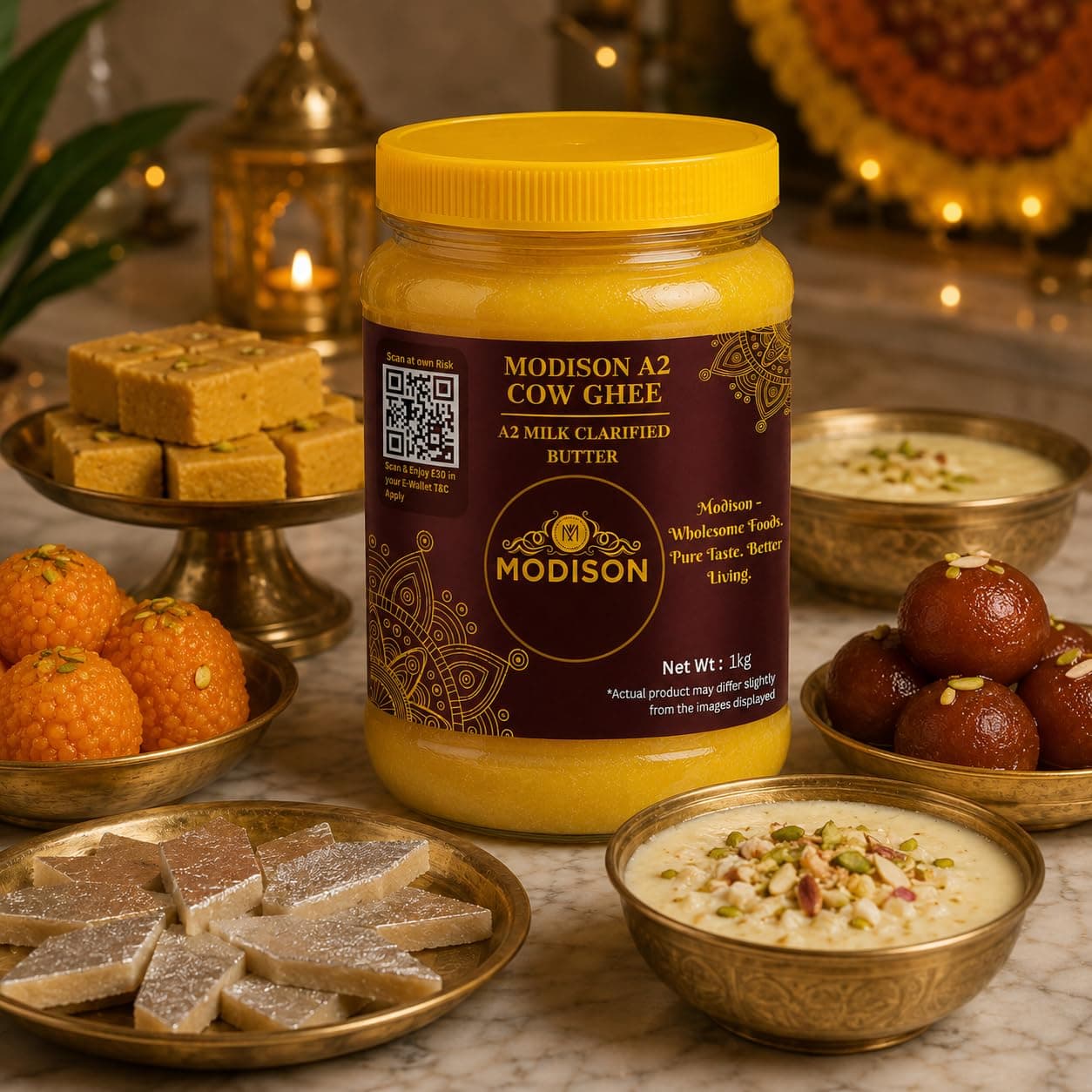 MODISON A2 Cow Ghee A2 Milk Clarified Butter 1kg product image 5