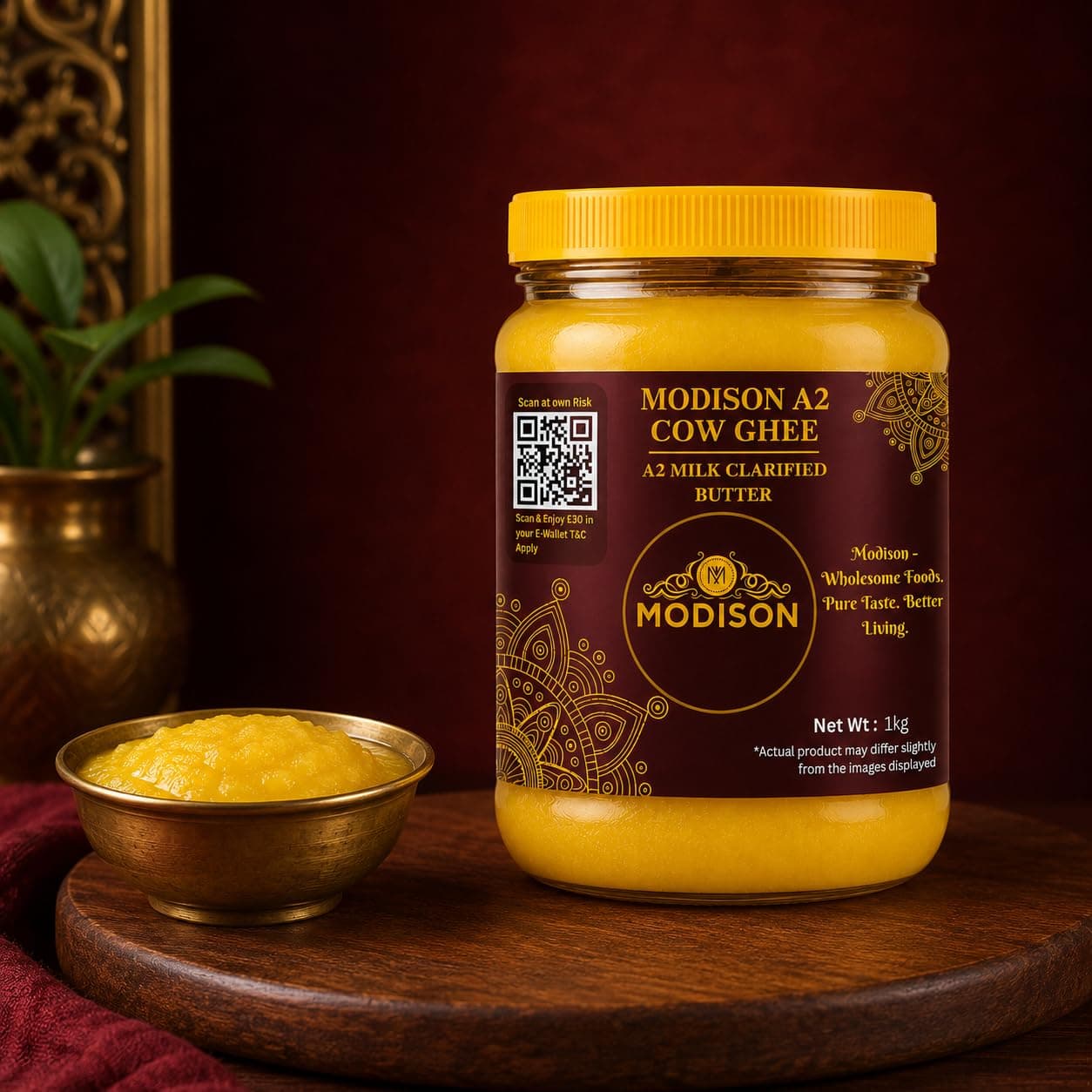 MODISON A2 Cow Ghee A2 Milk Clarified Butter 1kg product image 8