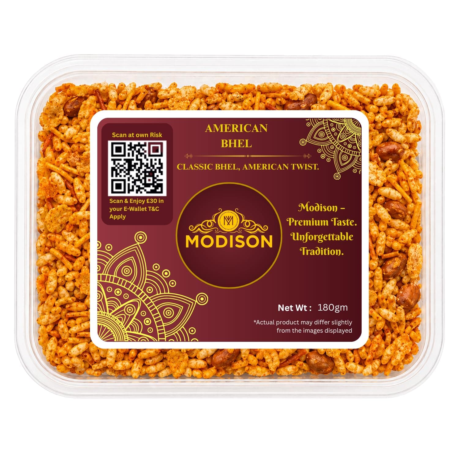 MODISON American Bhel Indian Namkeen Crispy Puffed Rice 180g product image 6