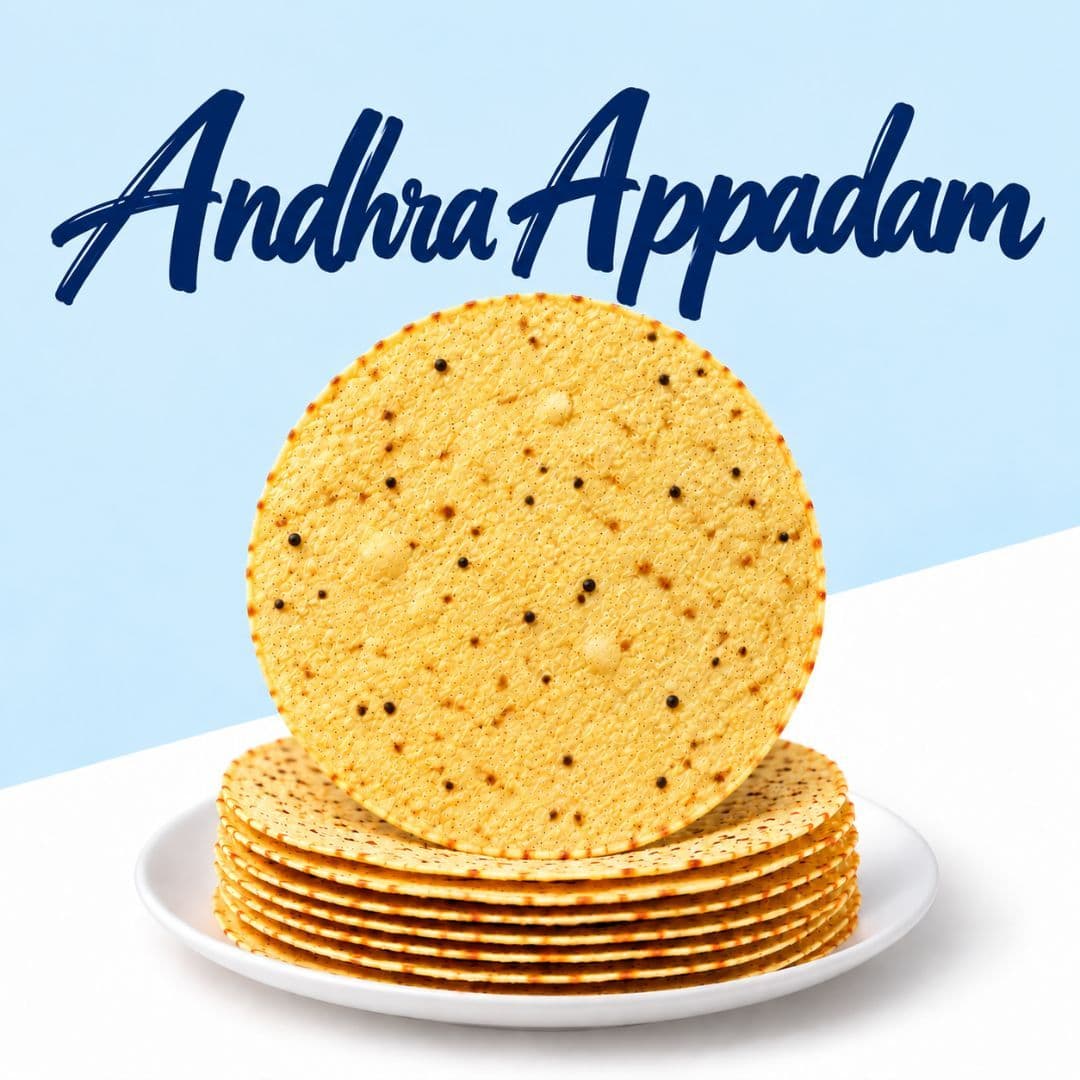 MODISON Andhra Appadam Indian Papad Crispy Lentil Wafer 200g