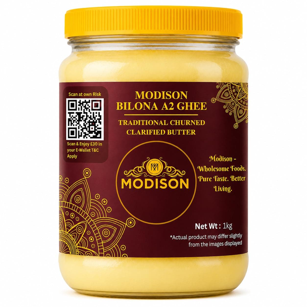 MODISON Bilona A2 Ghee A2 Milk Clarified Butter 1kg product image 1