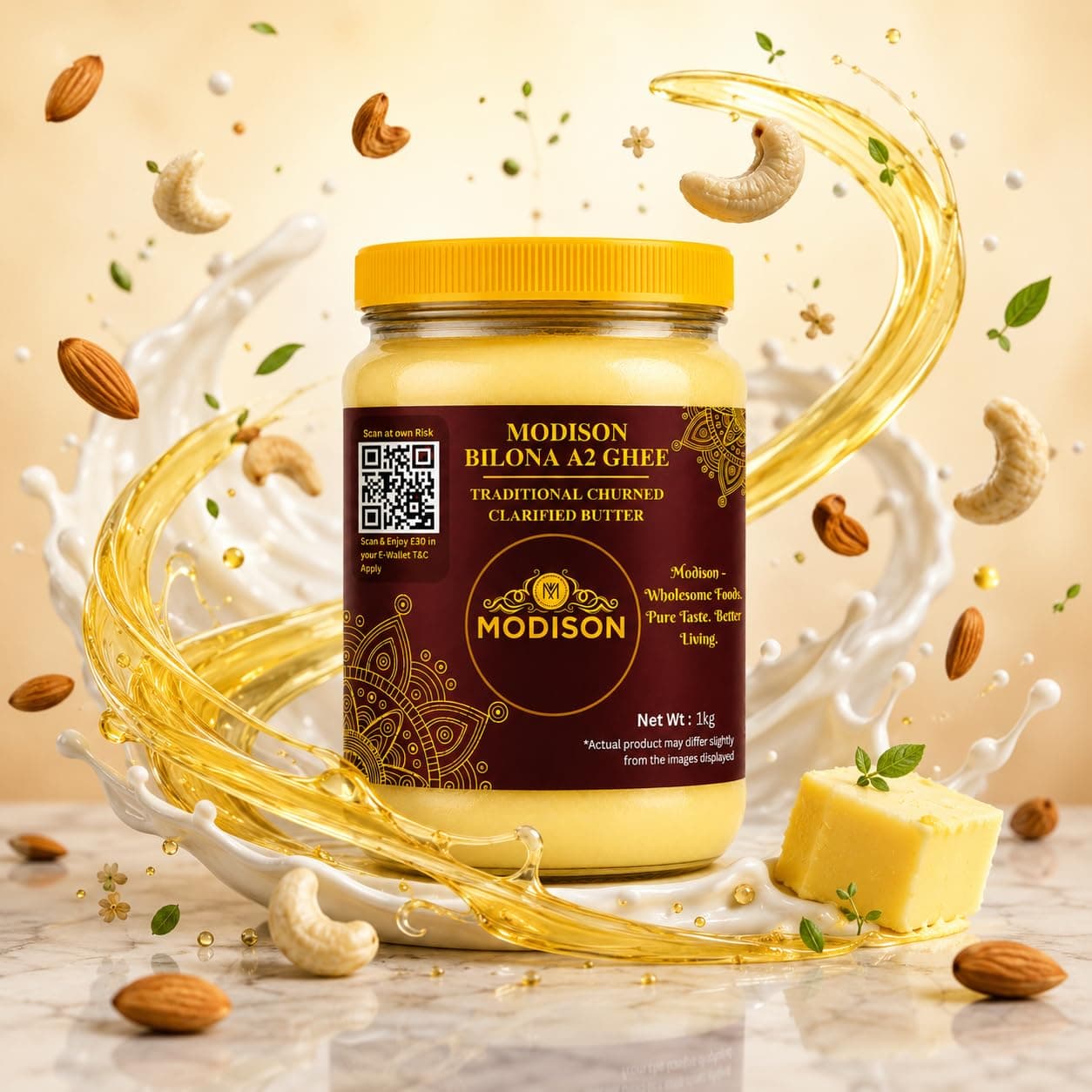 MODISON Bilona A2 Ghee A2 Milk Clarified Butter 1kg product image 8
