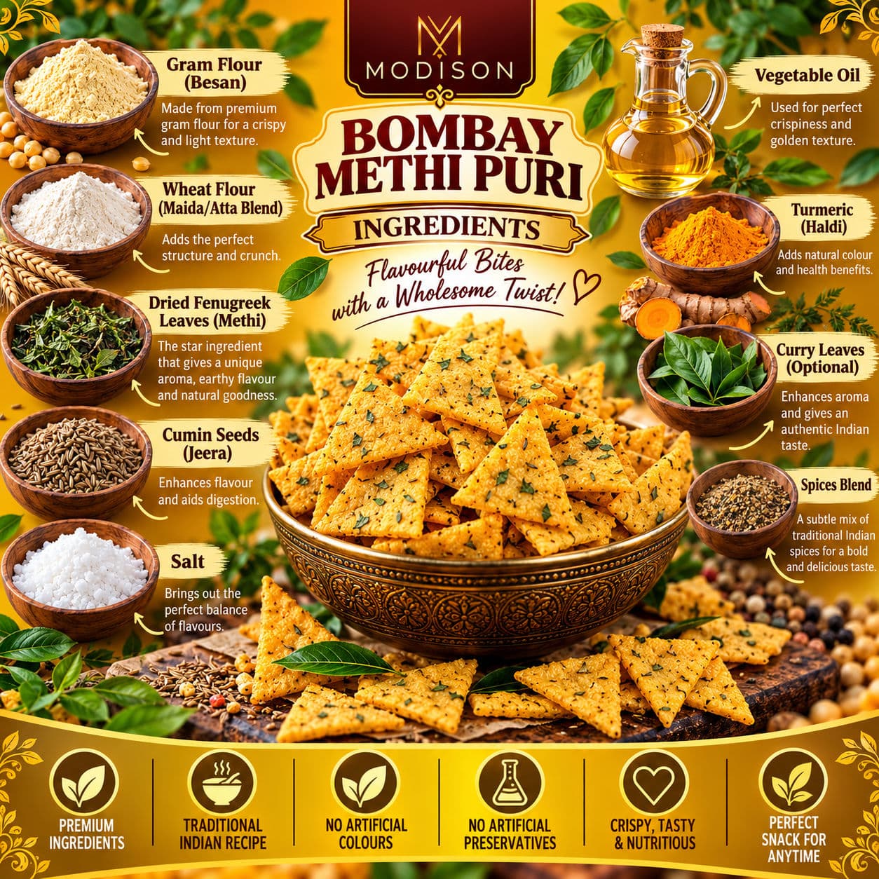 MODISON BOMBAY METHI PURI product image 2