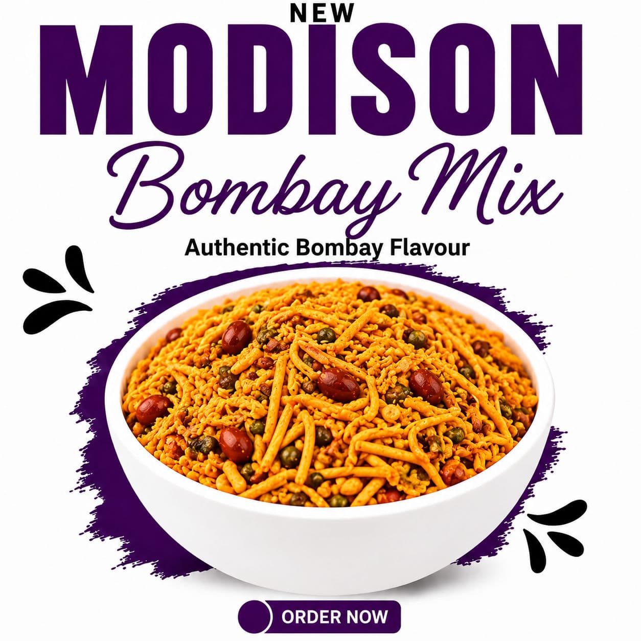 MODISON Bombay Mix Indian Namkeen Snack Traditional Savoury 200g