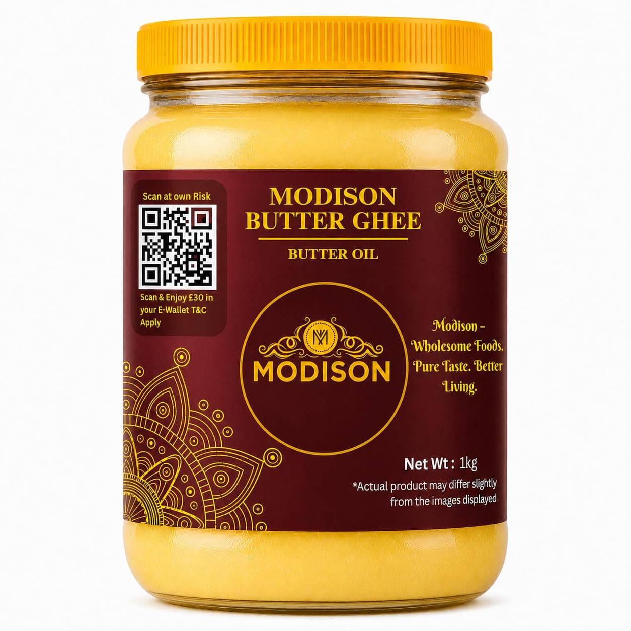 MODISON Butter Ghee Clarified Butter Pure Milk Fat 1kg product image 1
