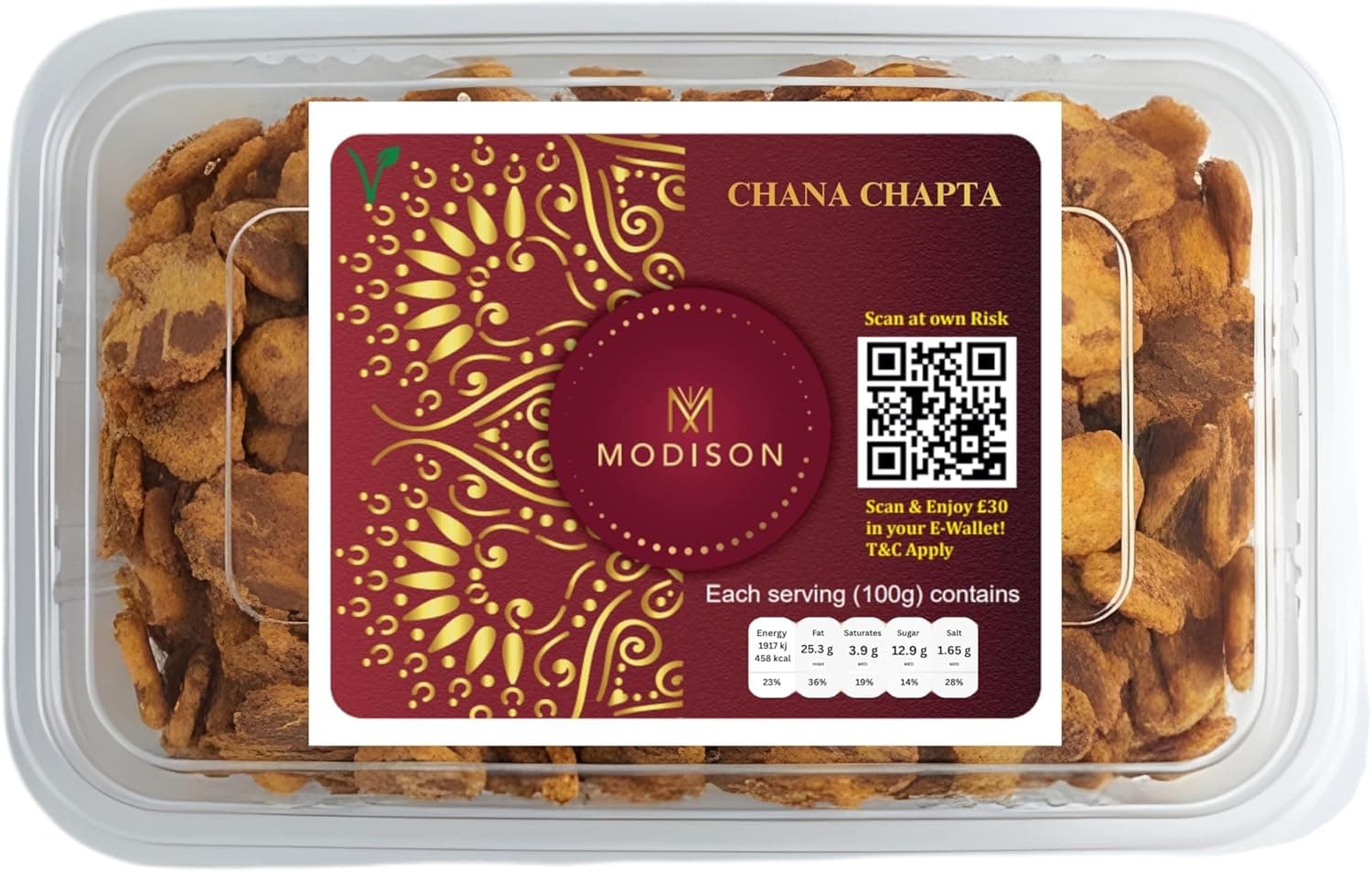 MODISON Chana Chapta Healthy Snacks Spicy Chickpeas 180g product image 1