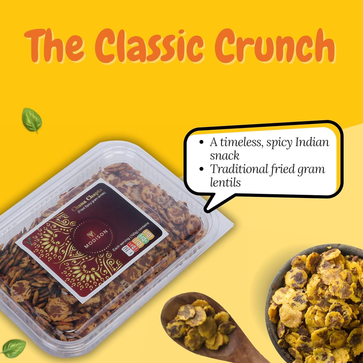 MODISON Chana Chapta Healthy Snacks Spicy Chickpeas 180g product image 6