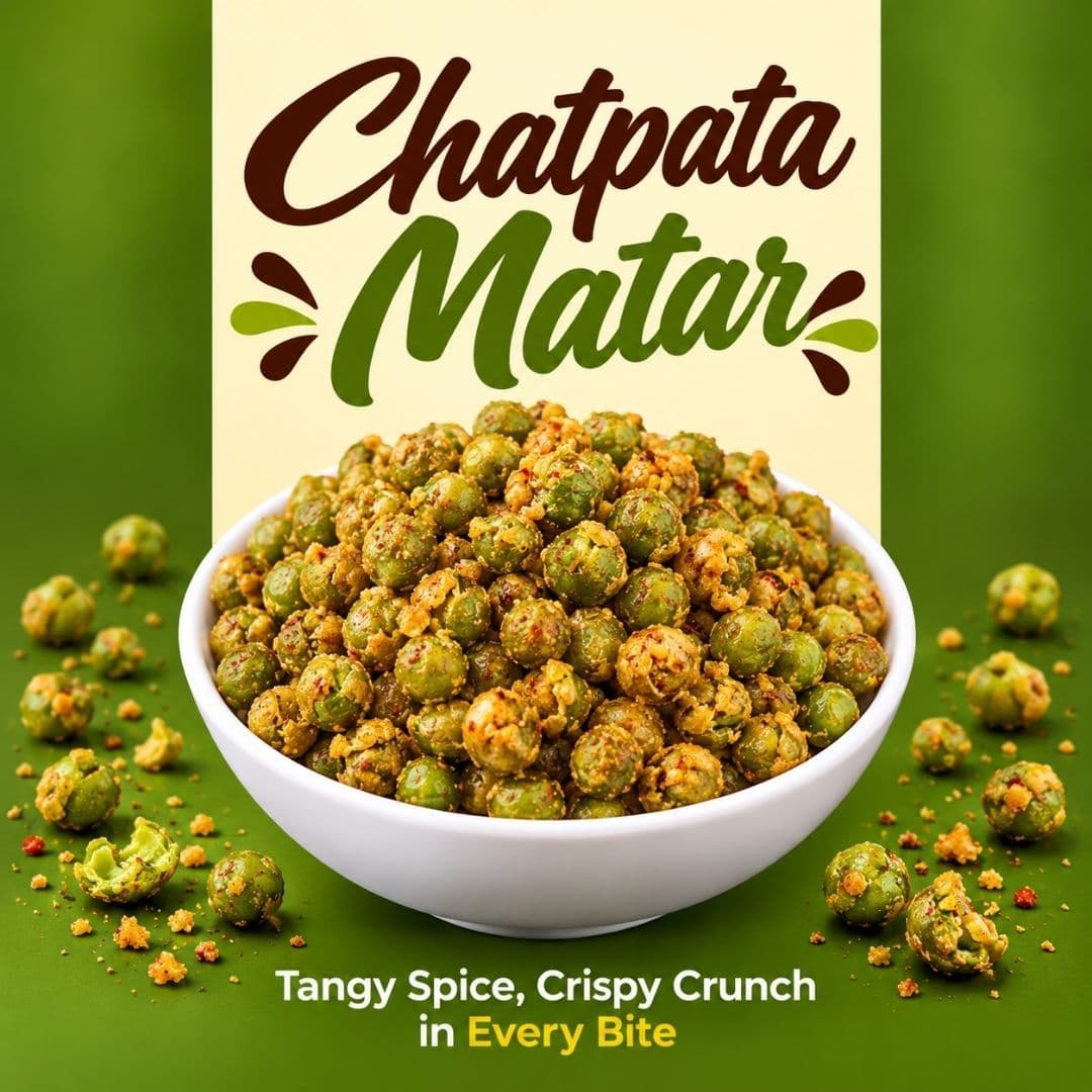 MODISON Chatpata Matar Healthy Snacks Spicy Green Peas 180g