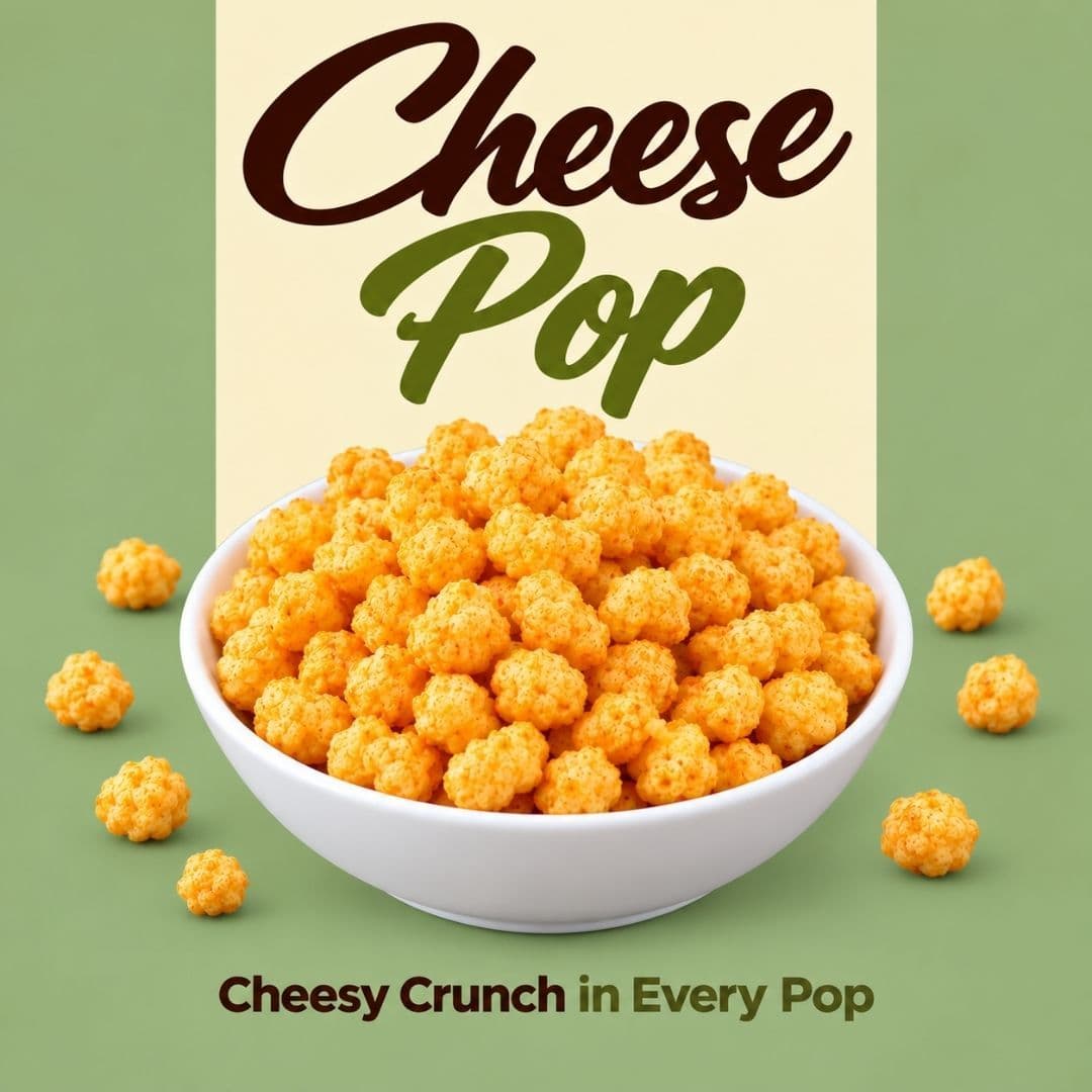 MODISON Cheese Pop Indian Snacks White Cheddar Puffs 180g