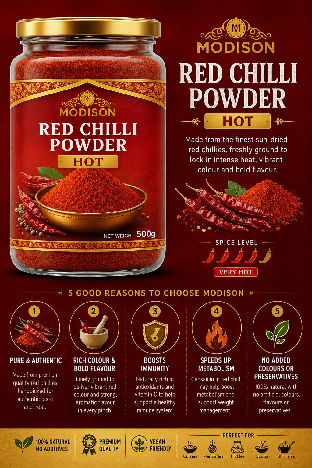 MODISON CHILLI POWDER (HOT)