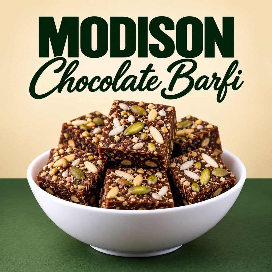 MODISON Chocolate Barfi Indian Sweets Milk Mithai 180g