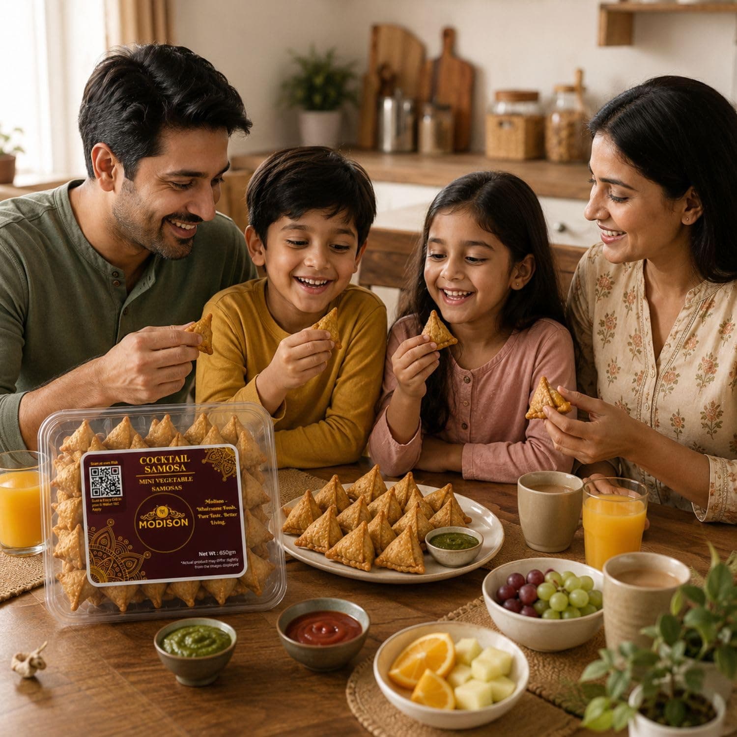 MODISON Cocktail Samosa Traditional Frozen Indian Snack 650g product image 7