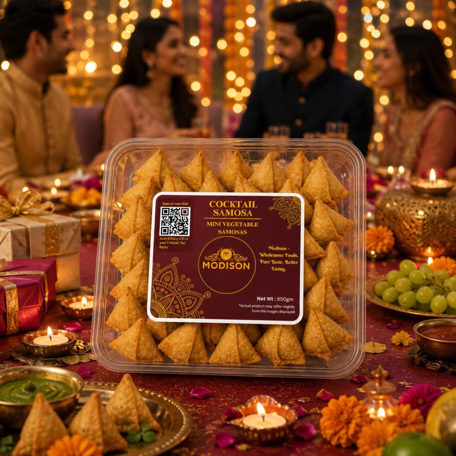 MODISON Cocktail Samosa Traditional Frozen Indian Snack 650g product image 8