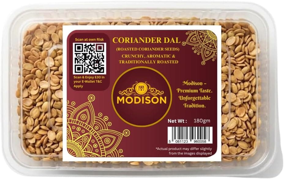 MODISON Coriander Dal Mukhwas Roasted Dhana Dal 200g product image 1