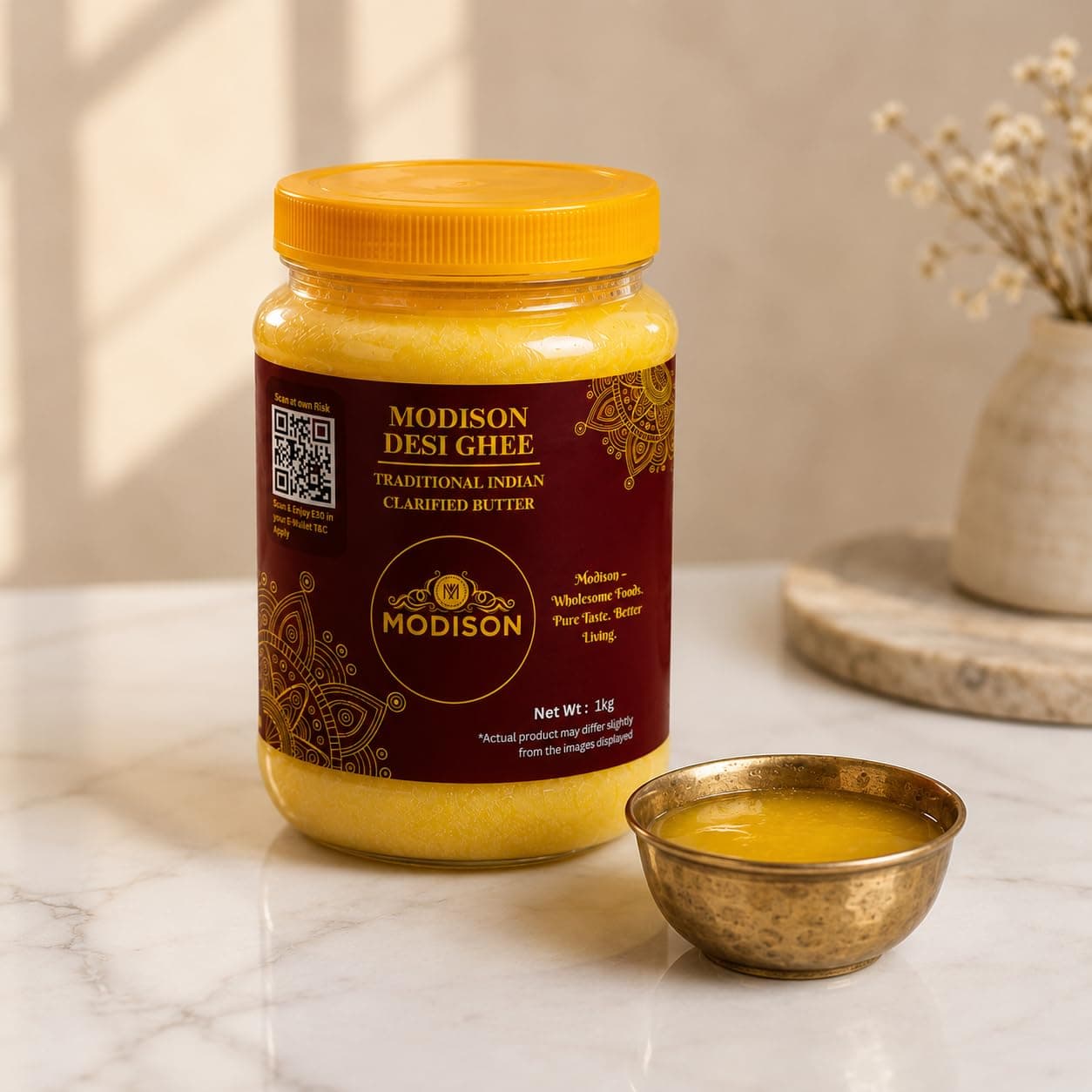 MODISON Desi Ghee Clarified Butter Pure Milk Fat 1kg product image 7