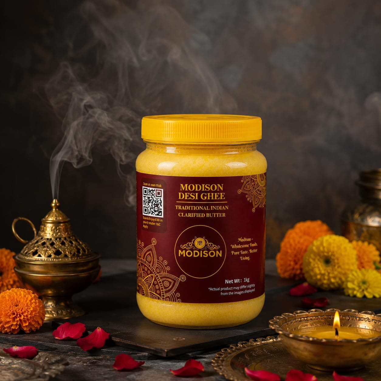 MODISON Desi Ghee Clarified Butter Pure Milk Fat 1kg product image 8