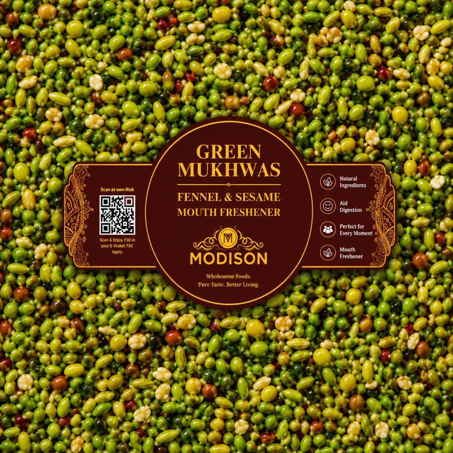 MODISON Green Mukhwas Indian Mouth Freshener Aniseed Coriander 100g product image 6