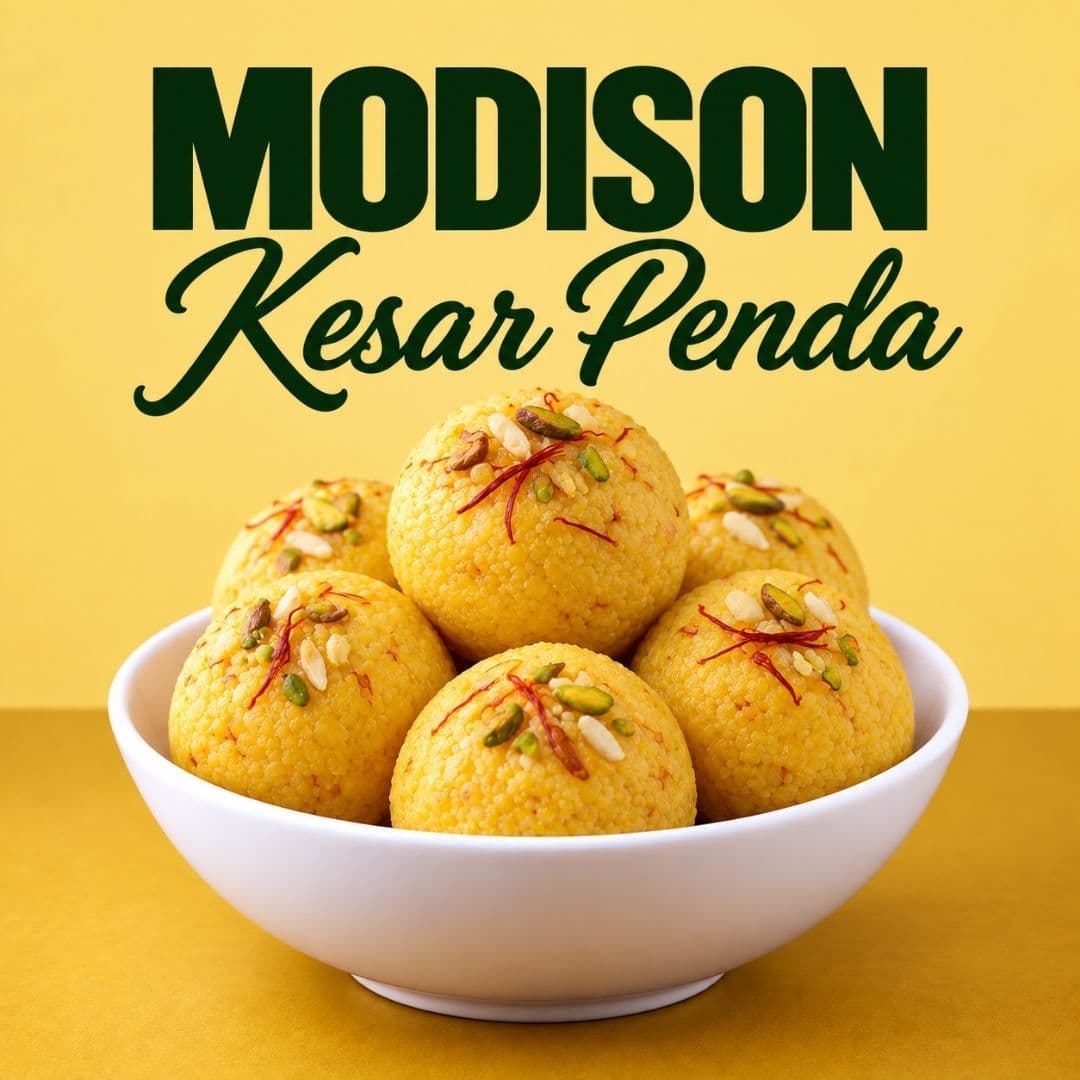 MODISON Kesar Penda Indian Sweets Saffron Milk Mithai 180g