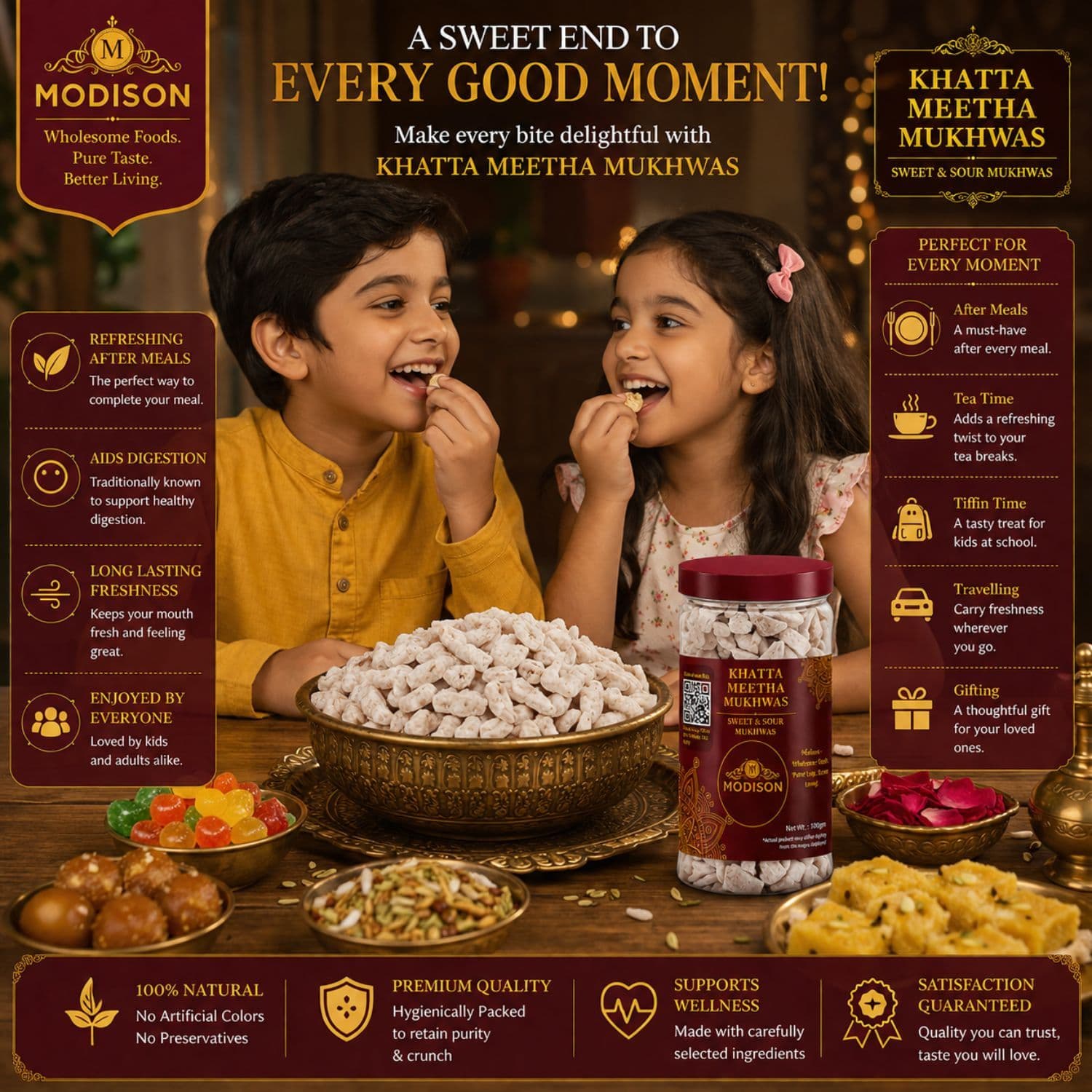 MODISON Khatta Meetha Indian Mouth Freshener Tangy 100g product image 7